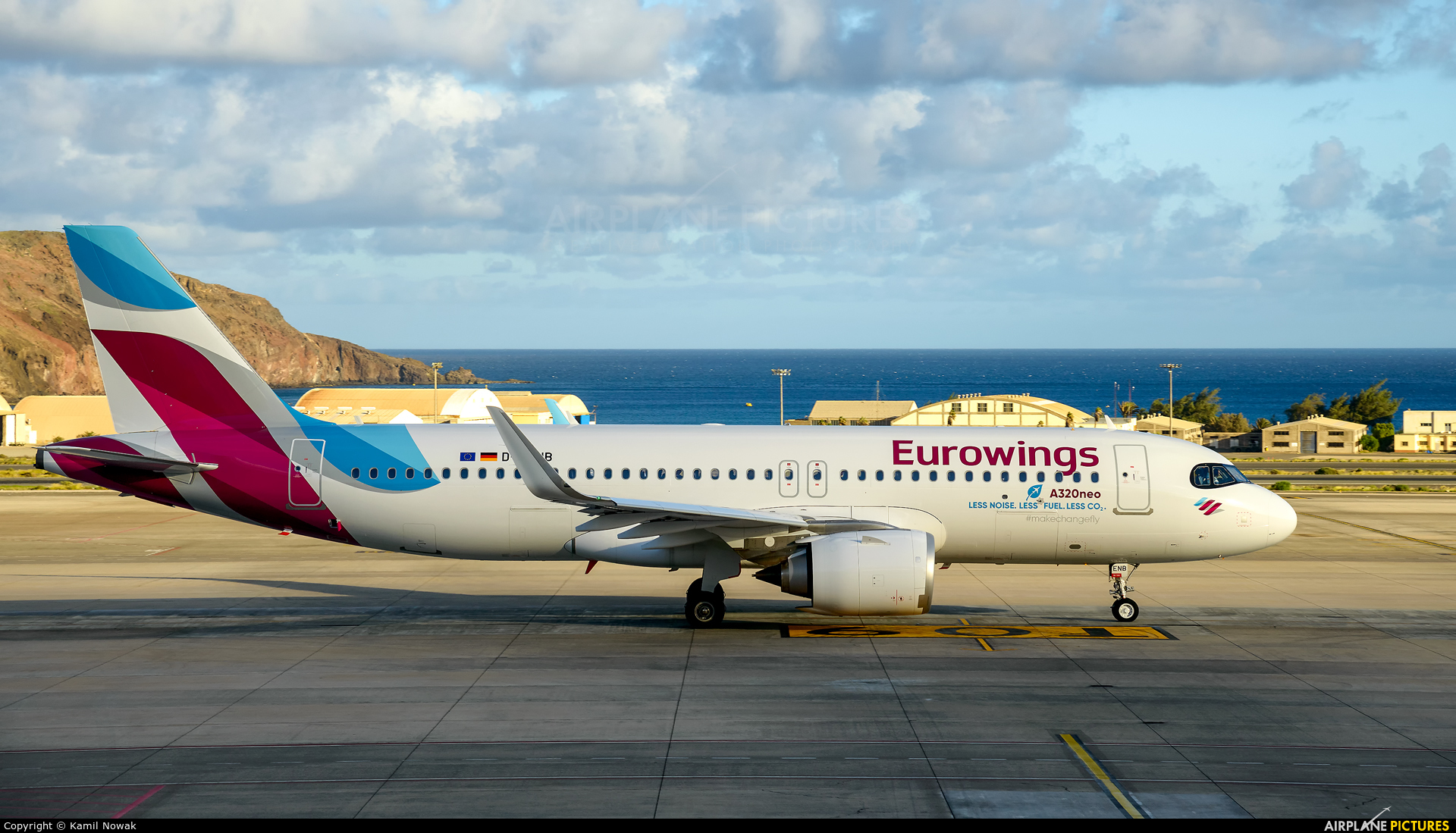 Eurowings D-AENB aircraft at Aeropuerto de Gran Canaria
