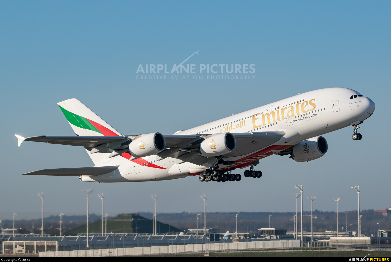 Emirates Airlines A6-EEL aircraft at Munich