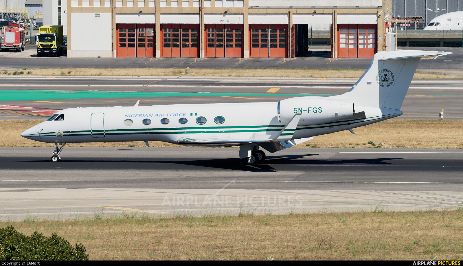 Nigeria - Air Force 5N-FGS aircraft at Lisbon