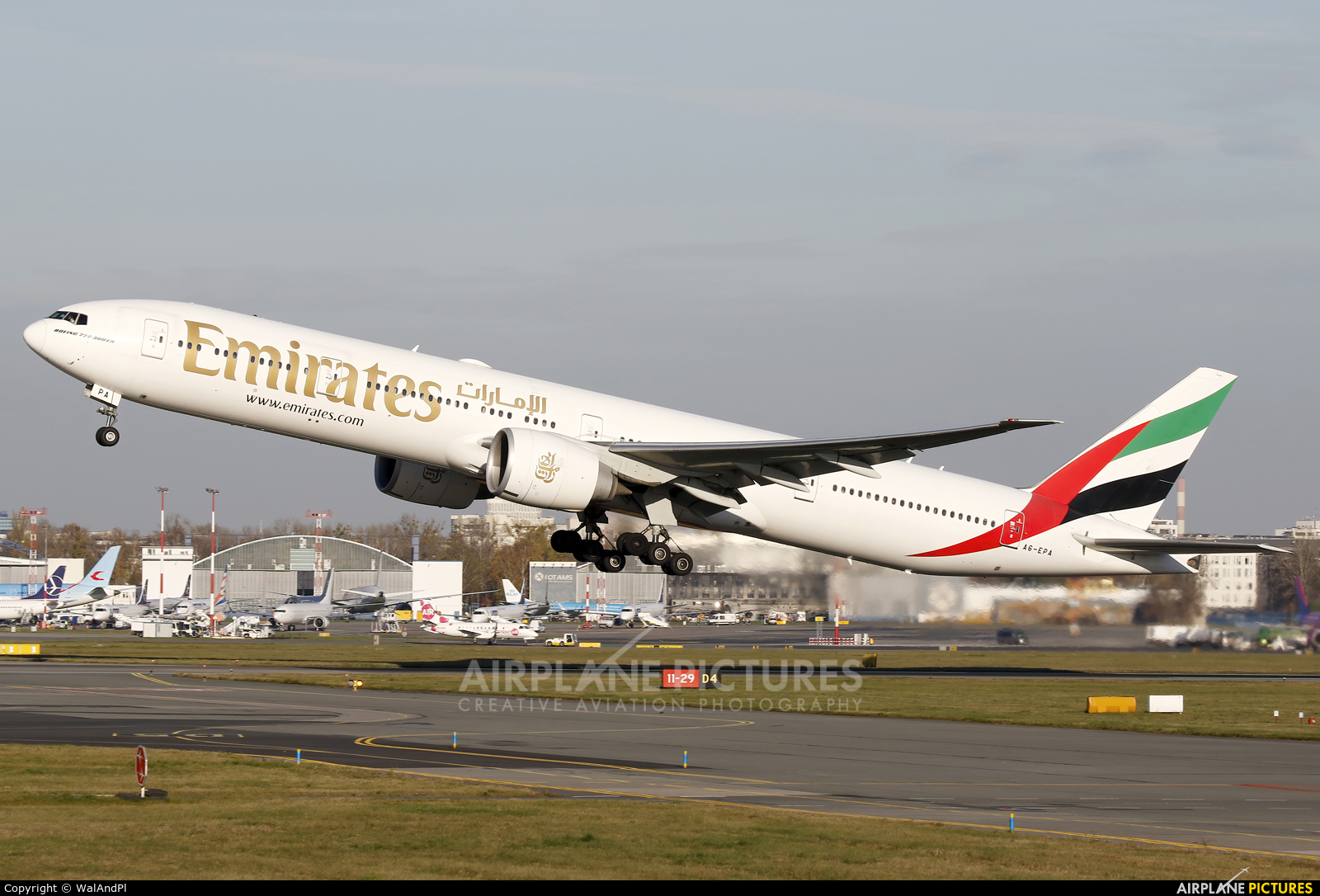 Emirates Airlines A6-EPA aircraft at Warsaw - Frederic Chopin