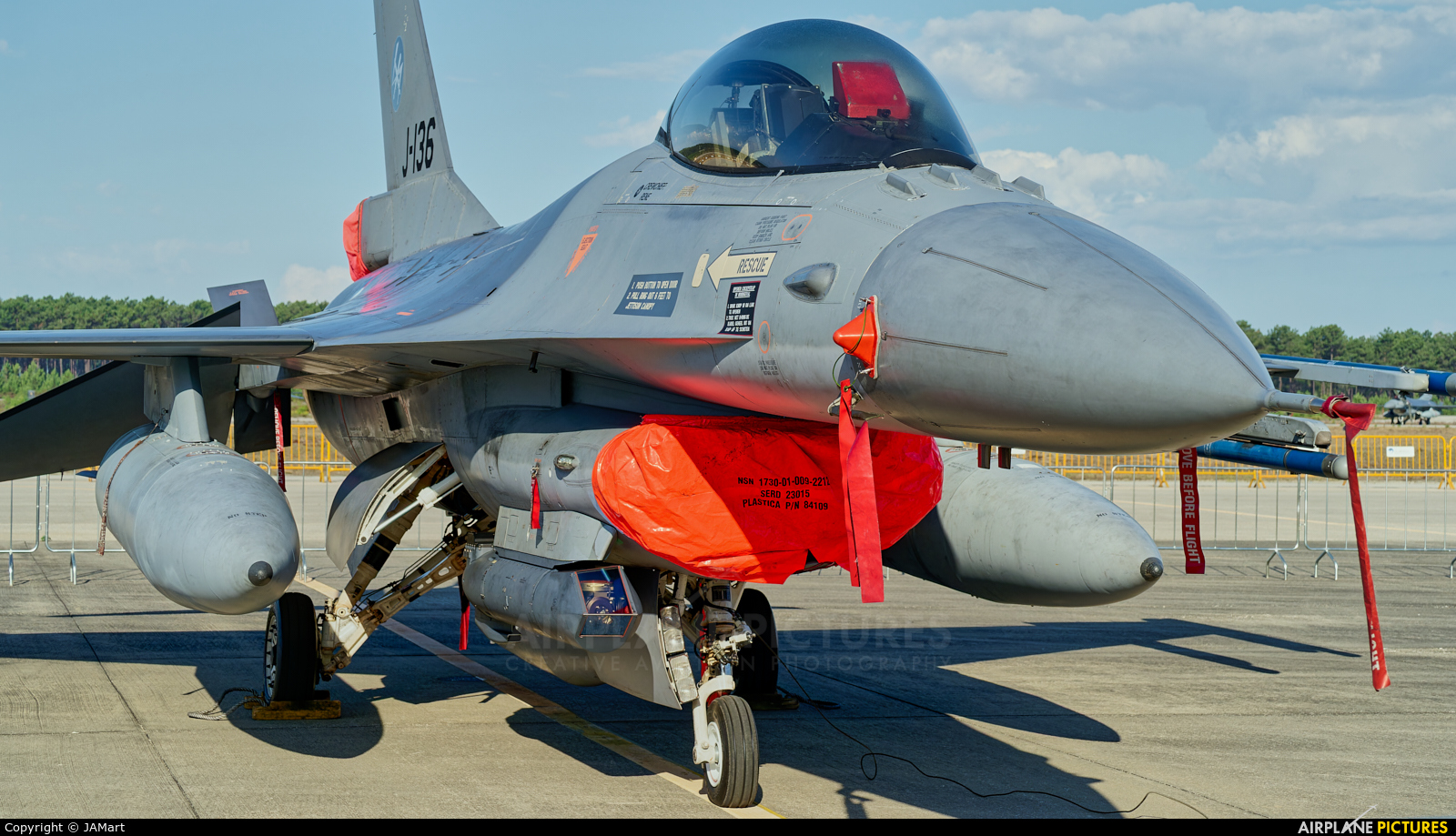 Netherlands - Air Force J-136 aircraft at Monte Real AB