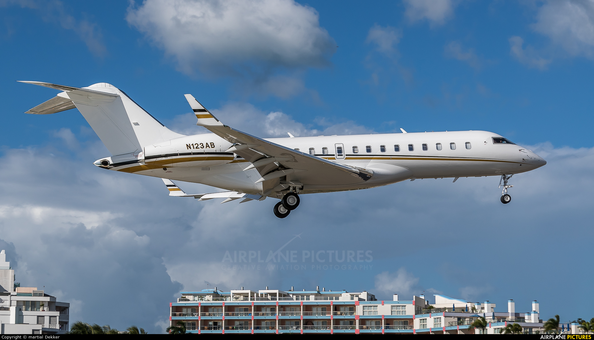 Private N123AB aircraft at Sint Maarten - Princess Juliana Intl