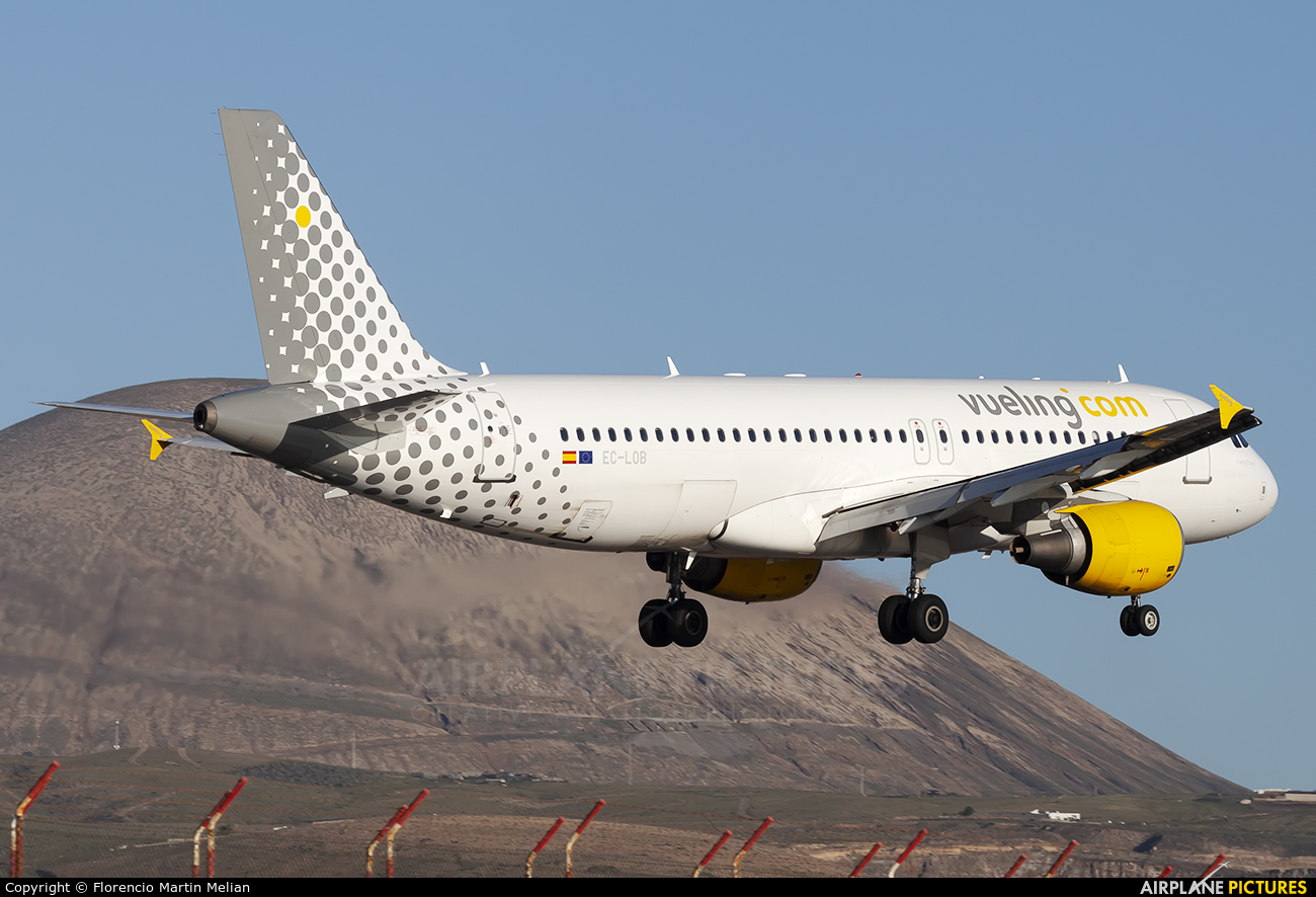 Vueling Airlines EC-LOB aircraft at Lanzarote - Arrecife