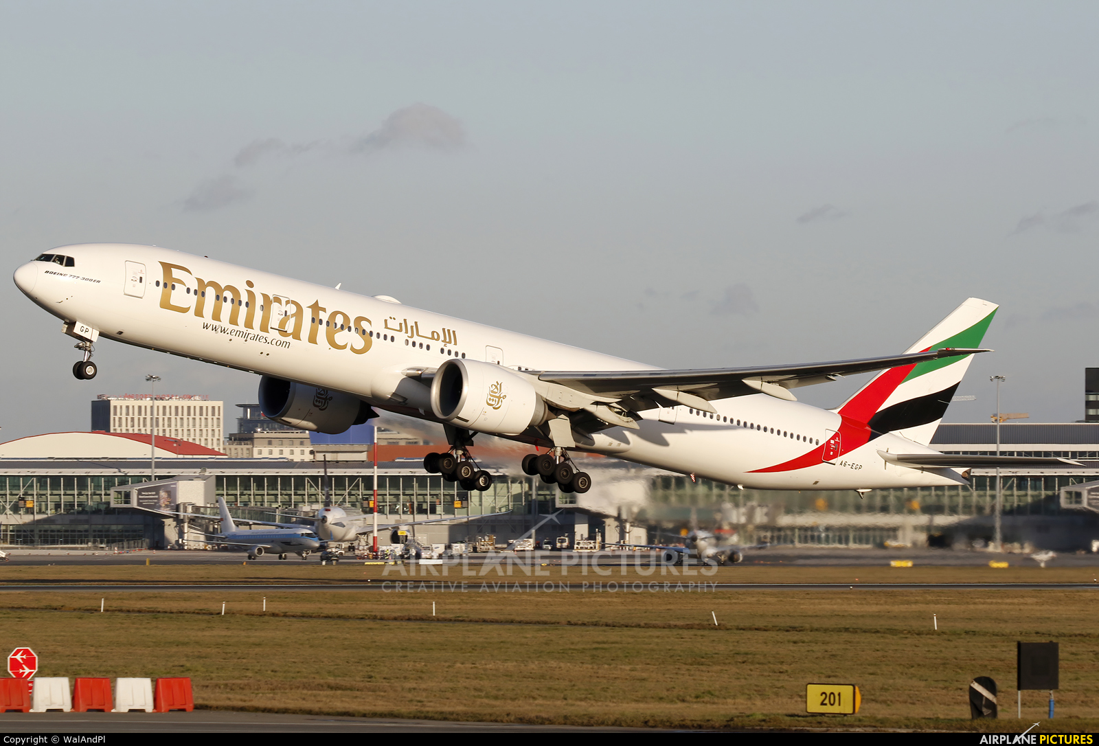 Emirates Airlines A6-EGP aircraft at Warsaw - Frederic Chopin