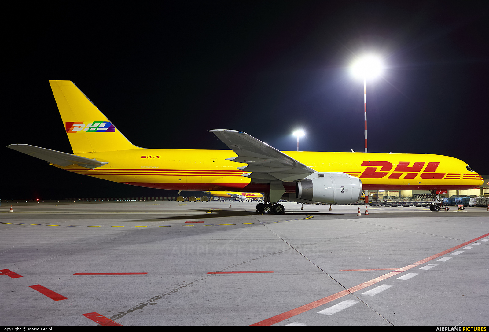 DHL Cargo OE-LND aircraft at Milan - Malpensa