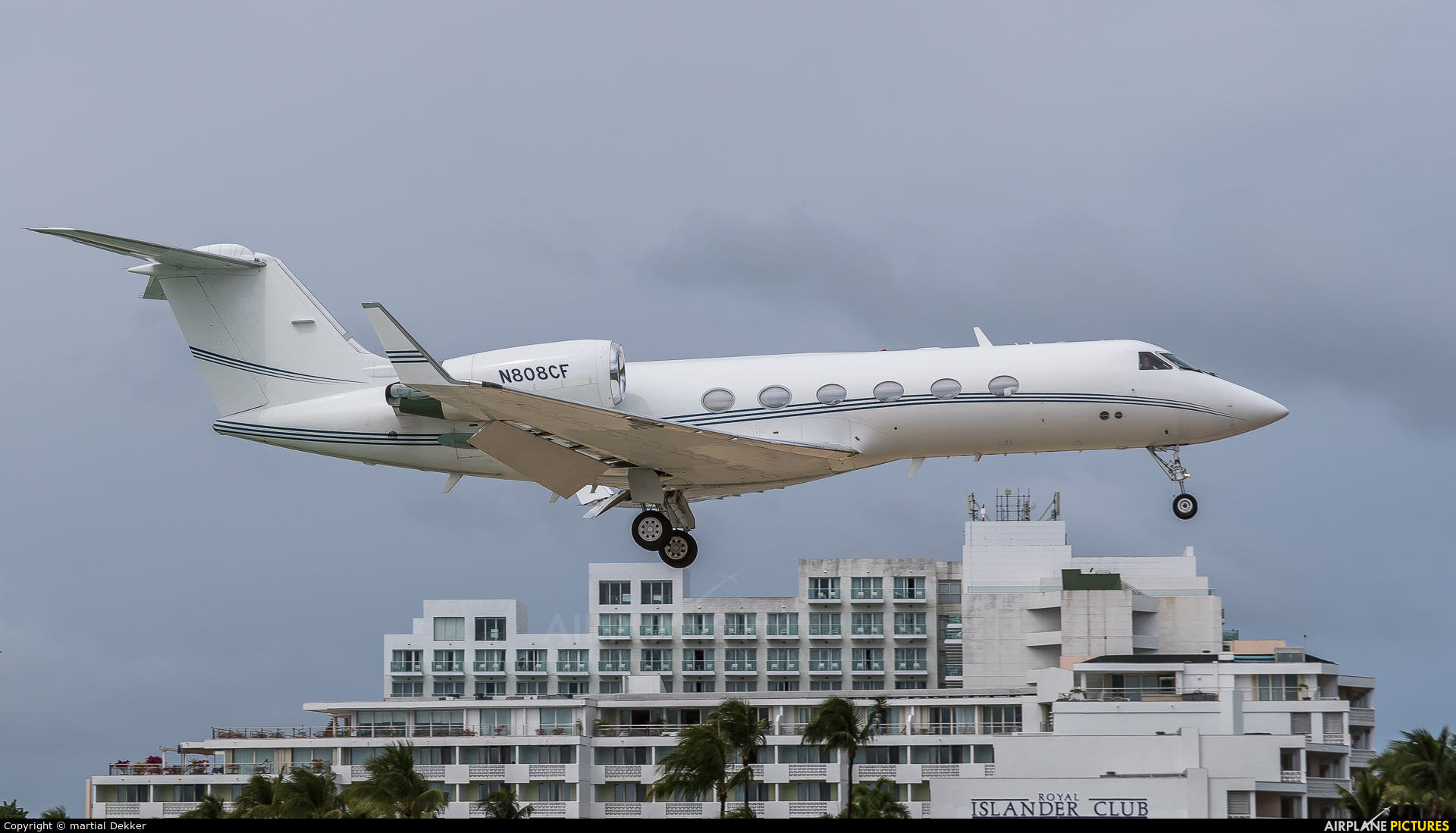 Private N808CF aircraft at Sint Maarten - Princess Juliana Intl