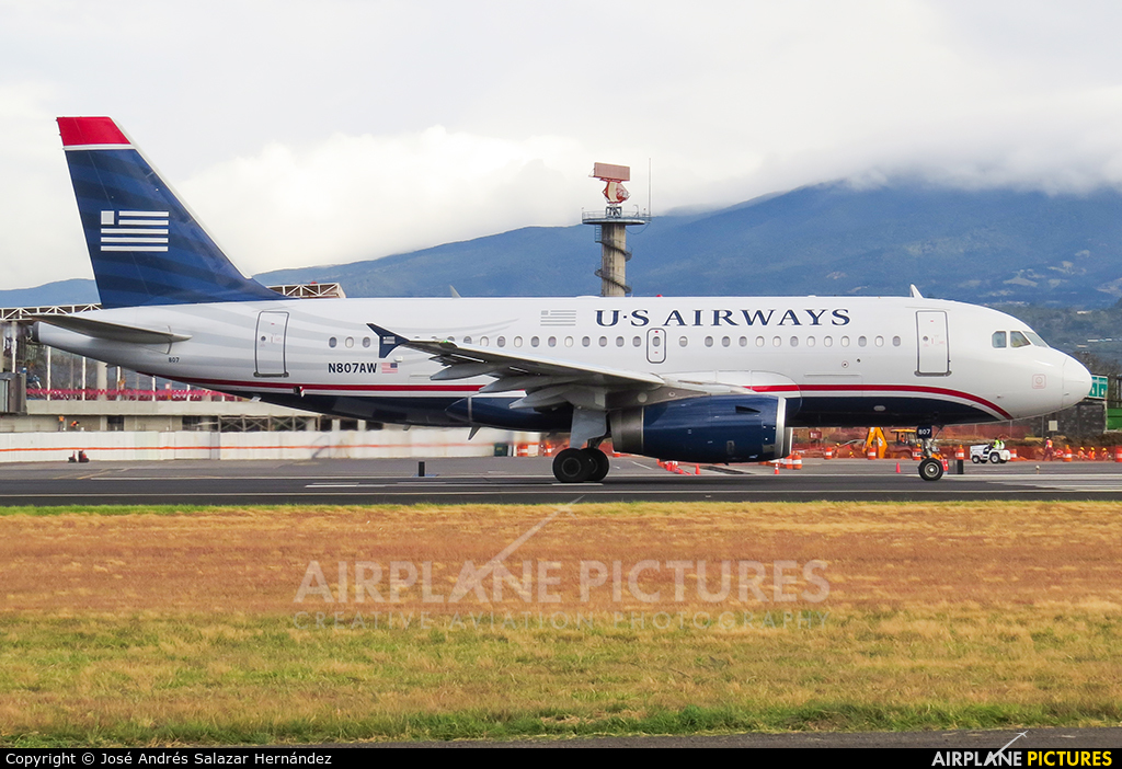 US Airways N807AW aircraft at San Jose - Juan Santamaría Intl