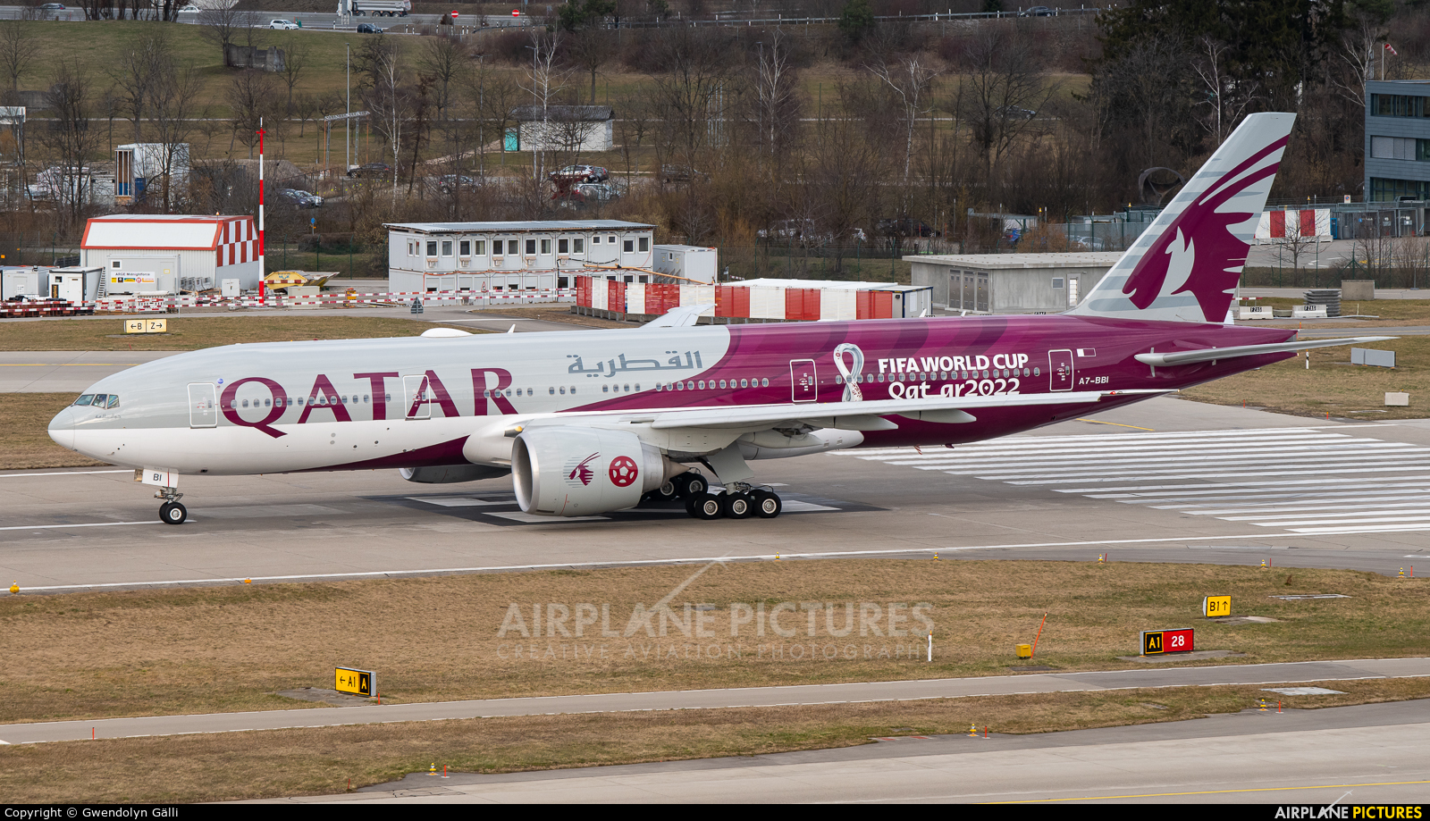 Qatar Airways A7-BBI aircraft at Zurich