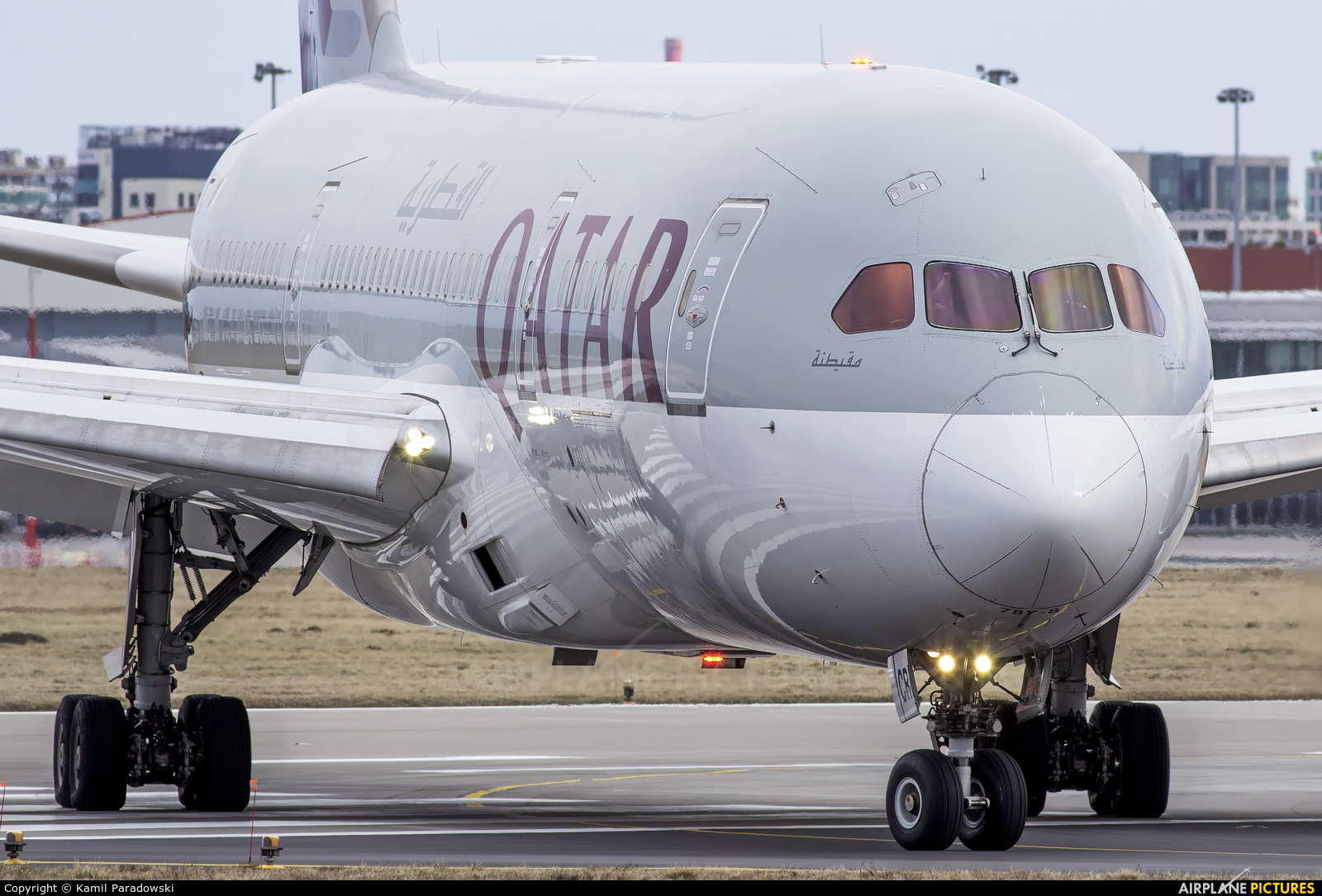 Qatar Airways A7-BCR aircraft at Warsaw - Frederic Chopin