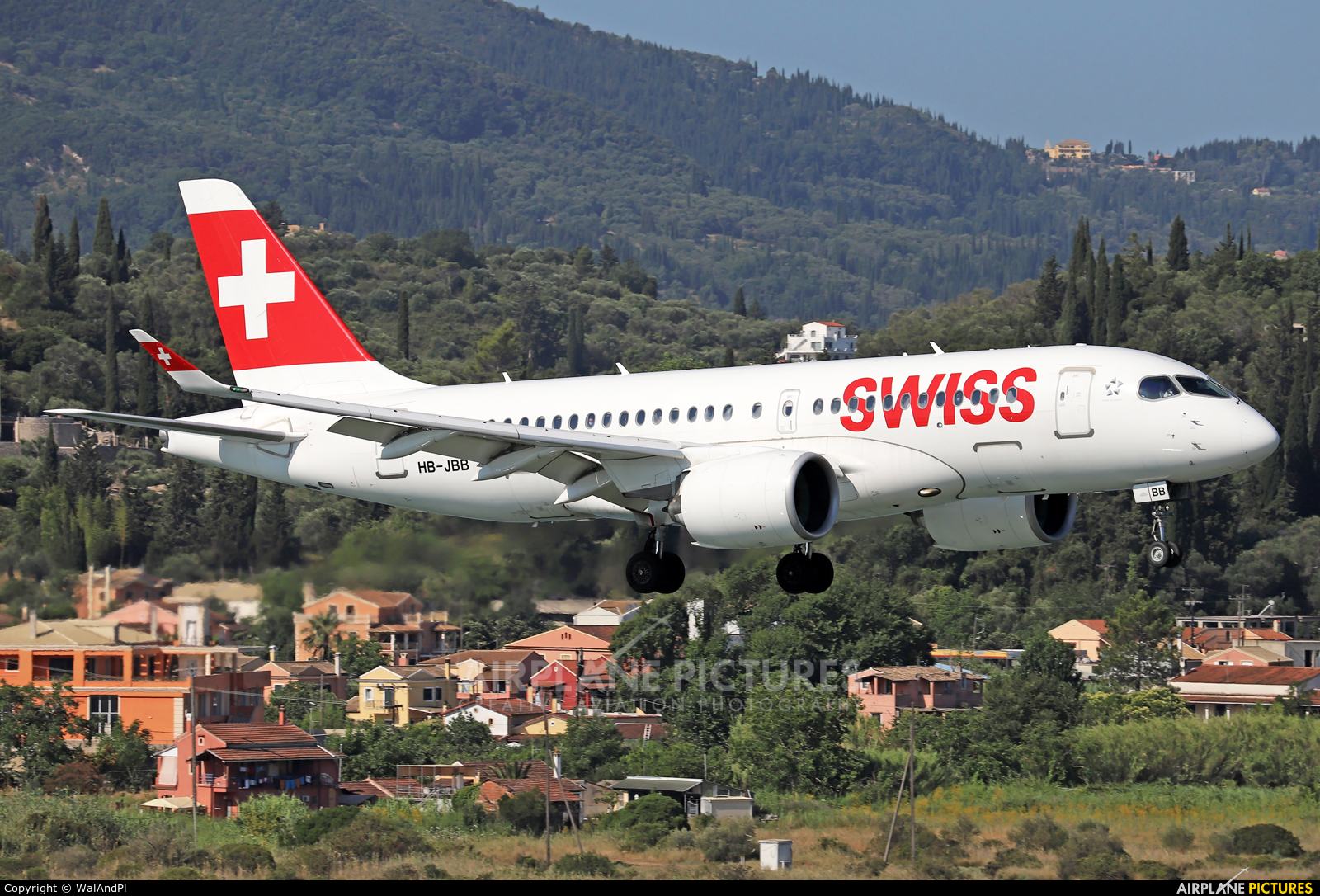 Swiss HB-JBB aircraft at Corfu - Ioannis Kapodistrias