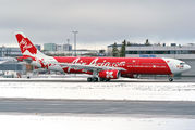 exAirAsia X A330 at Tallinn on a delivery flight title=