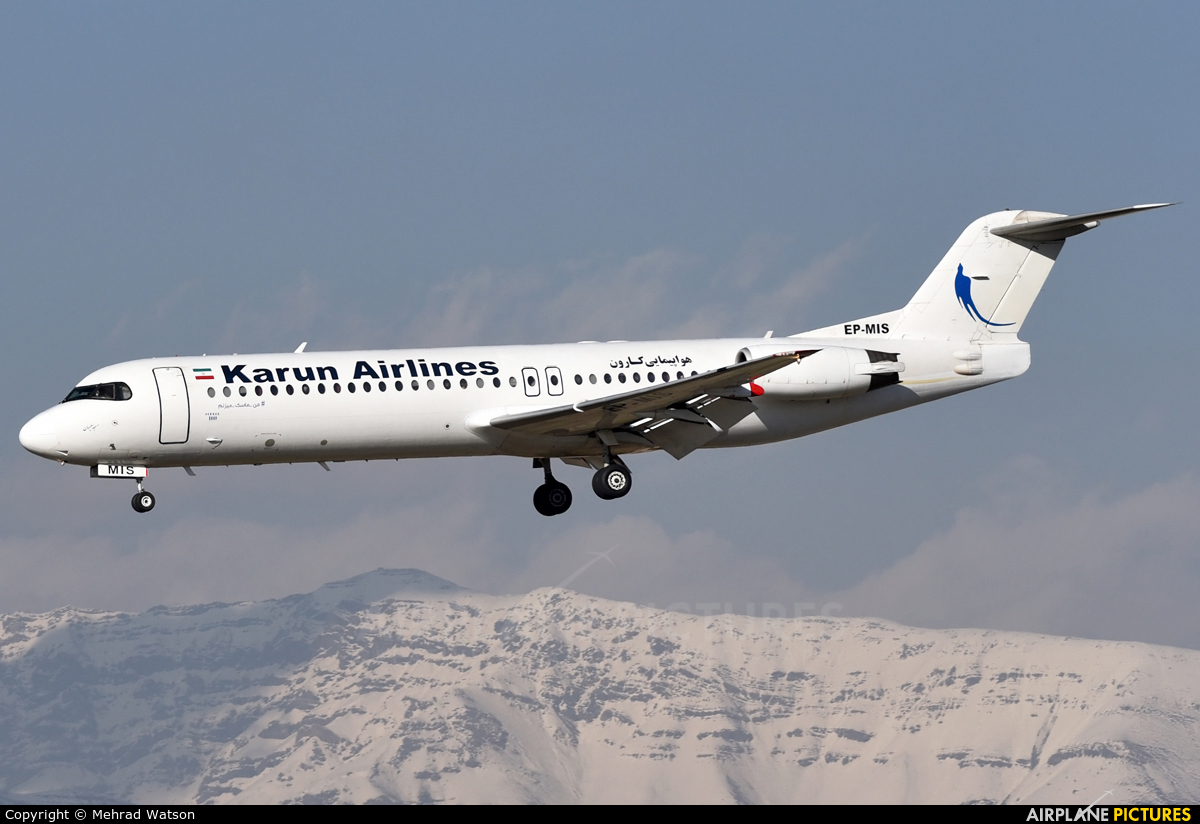 Karun Airlines EP-MIS aircraft at Tehran - Mehrabad Intl