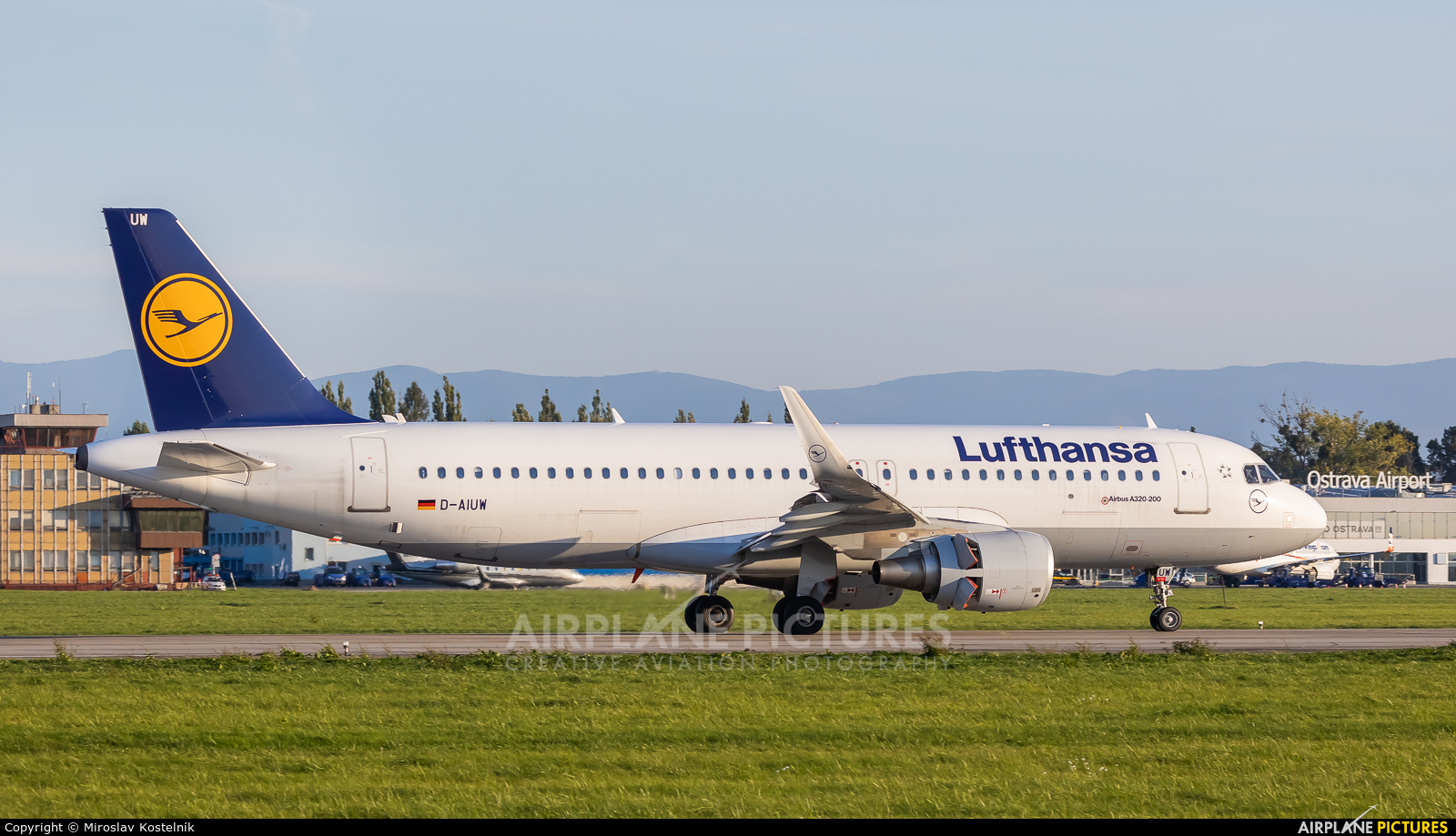 Lufthansa D-AIUW aircraft at Ostrava Mošnov