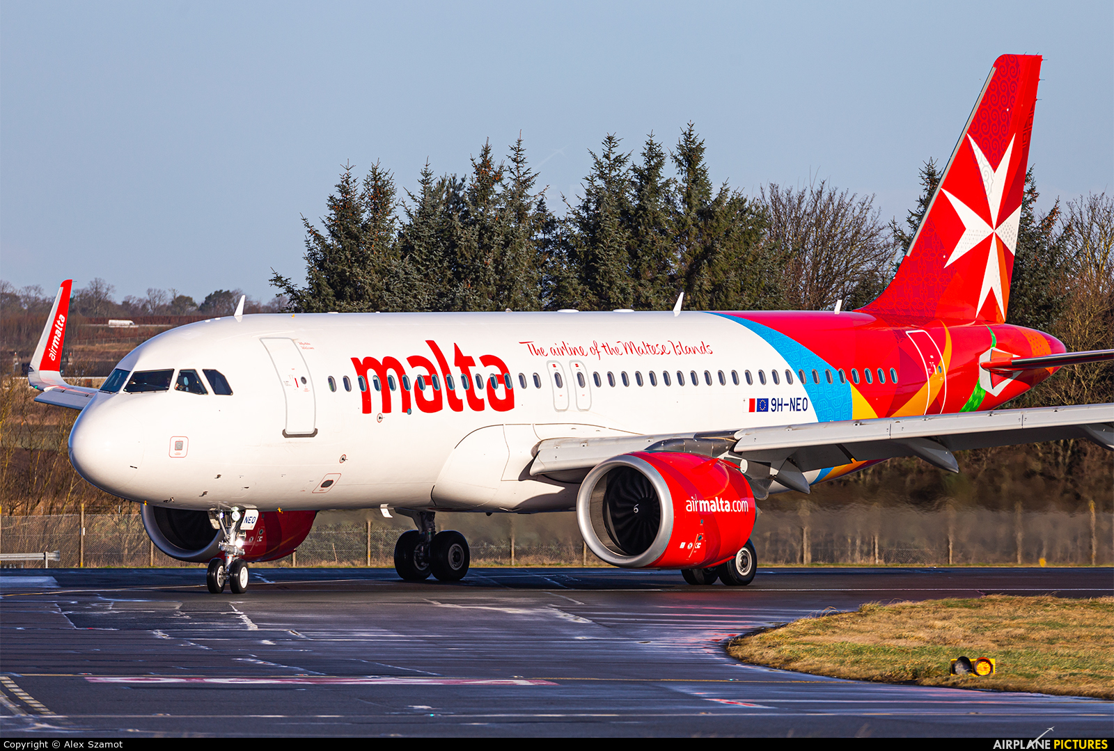 Air Malta 9H-NEO aircraft at Edinburgh