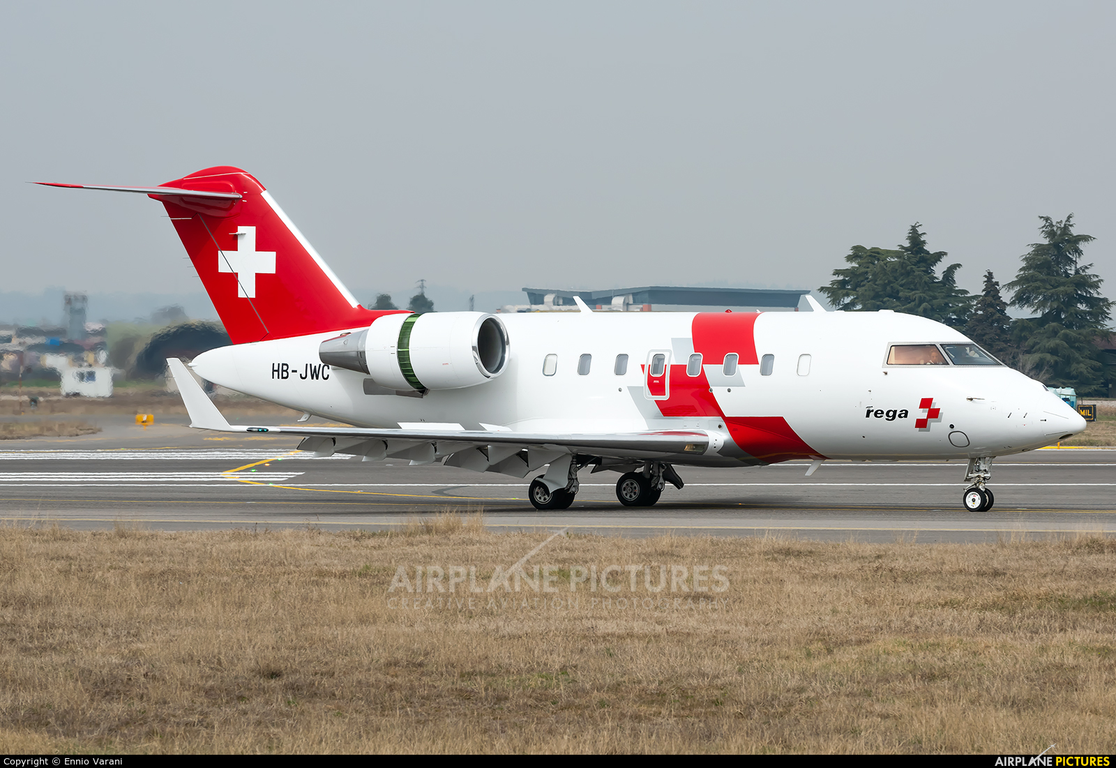 REGA Swiss Air Ambulance  HB-JWC aircraft at Verona - Villafranca