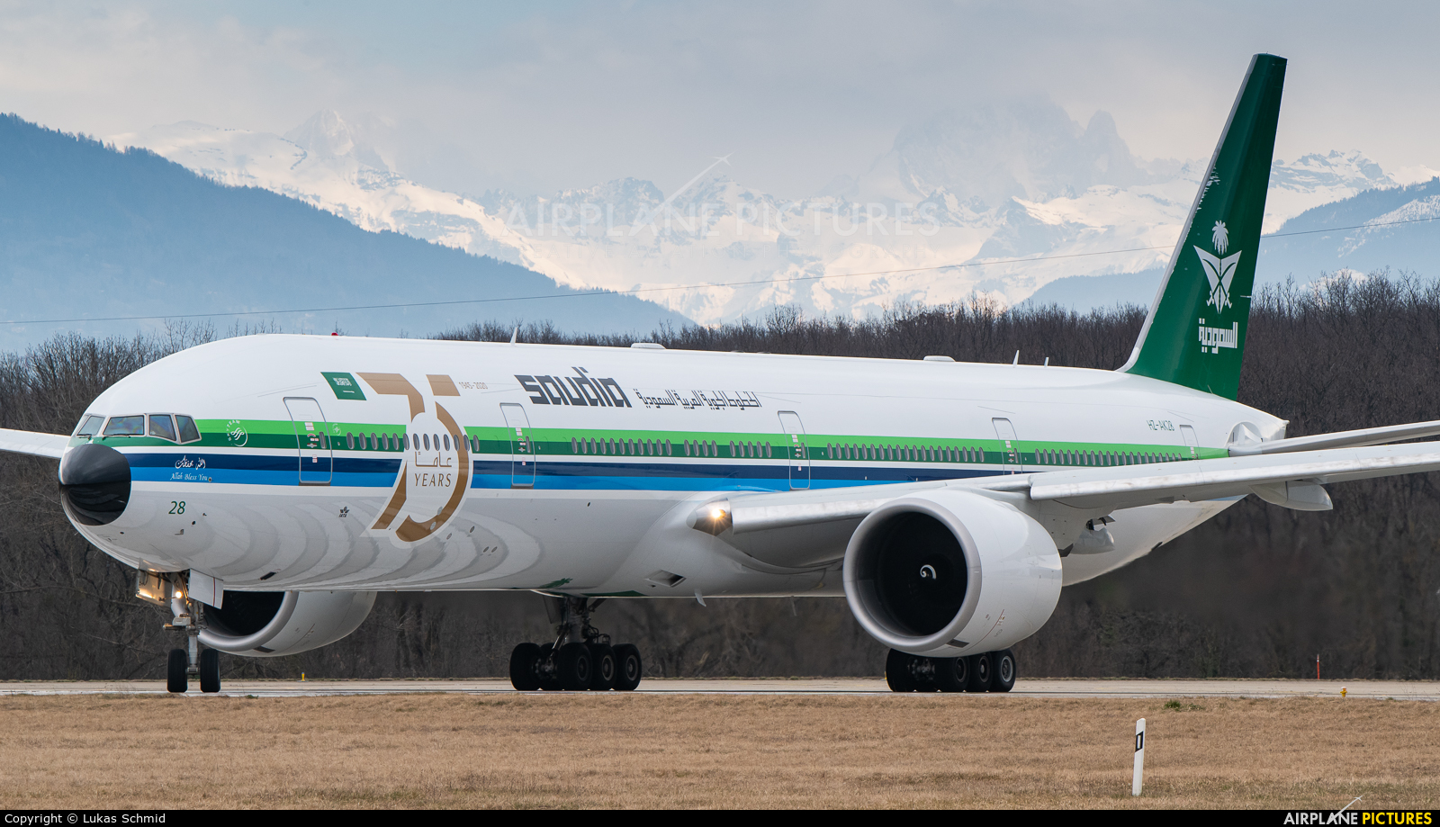 Saudi Arabian Airlines HZ-AK28 aircraft at Geneva Intl