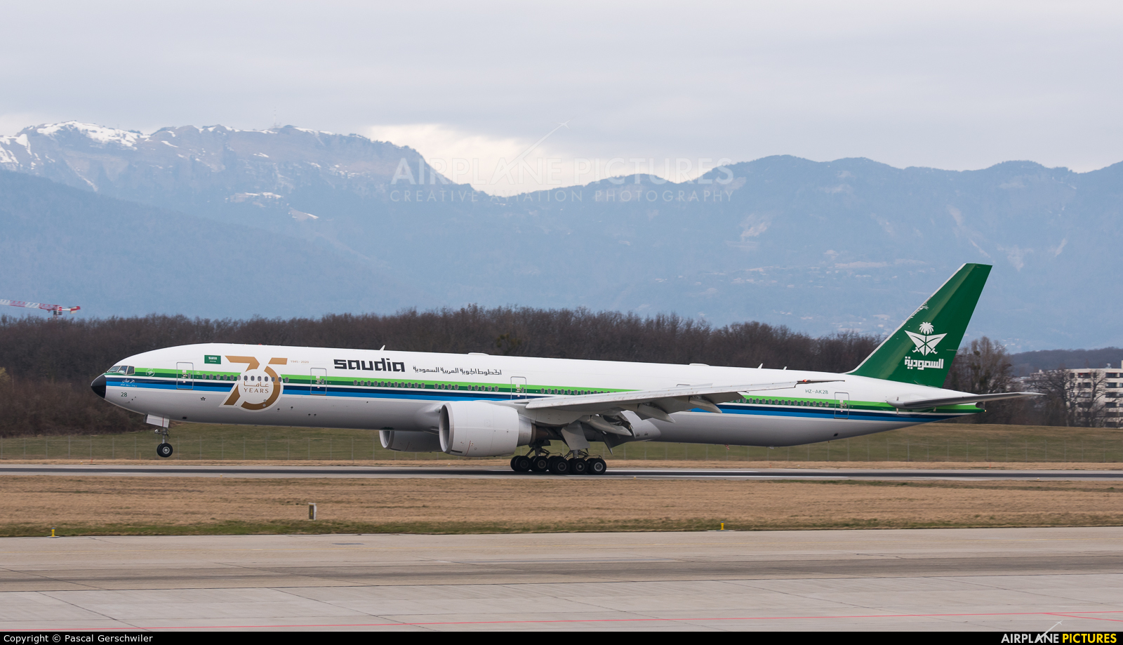 Saudi Arabian Airlines HZ-AK28 aircraft at Geneva Intl