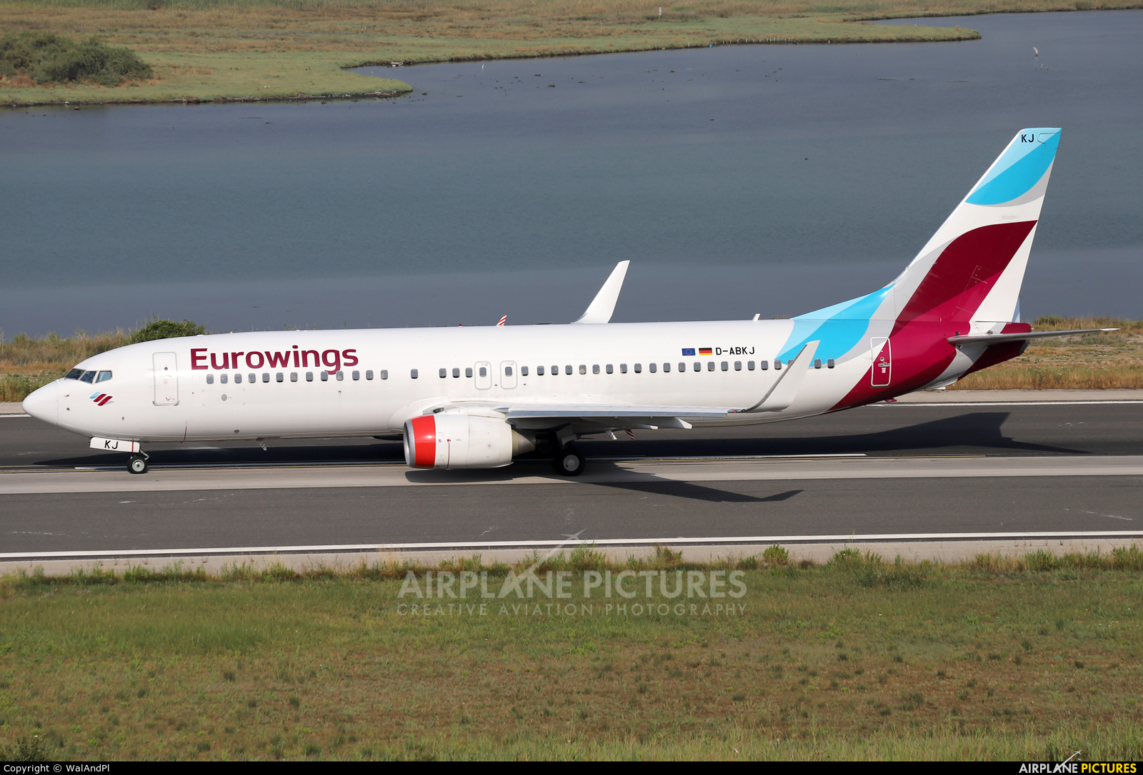 Eurowings D-ABKJ aircraft at Corfu - Ioannis Kapodistrias
