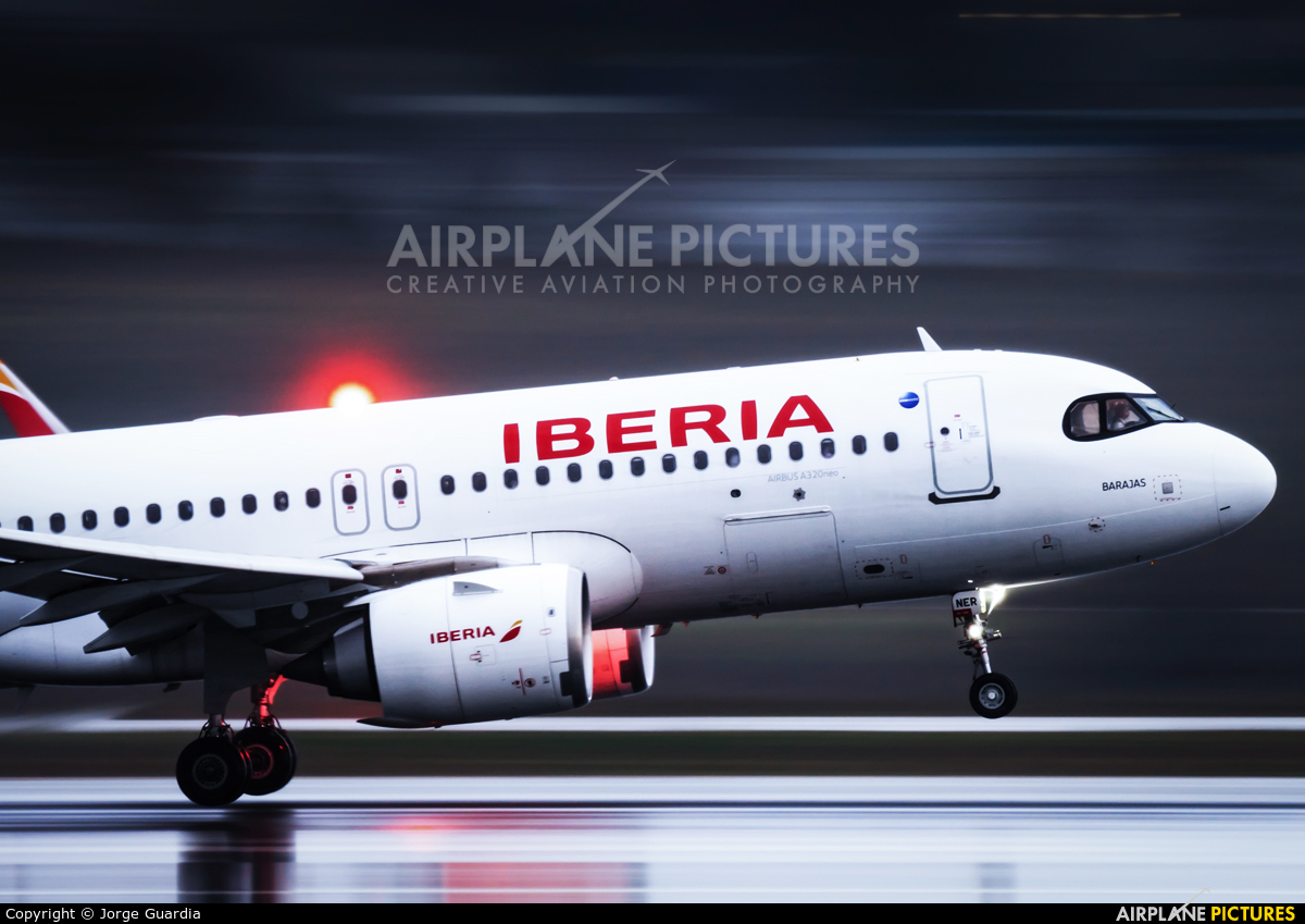 Iberia EC-NER aircraft at Madrid - Barajas