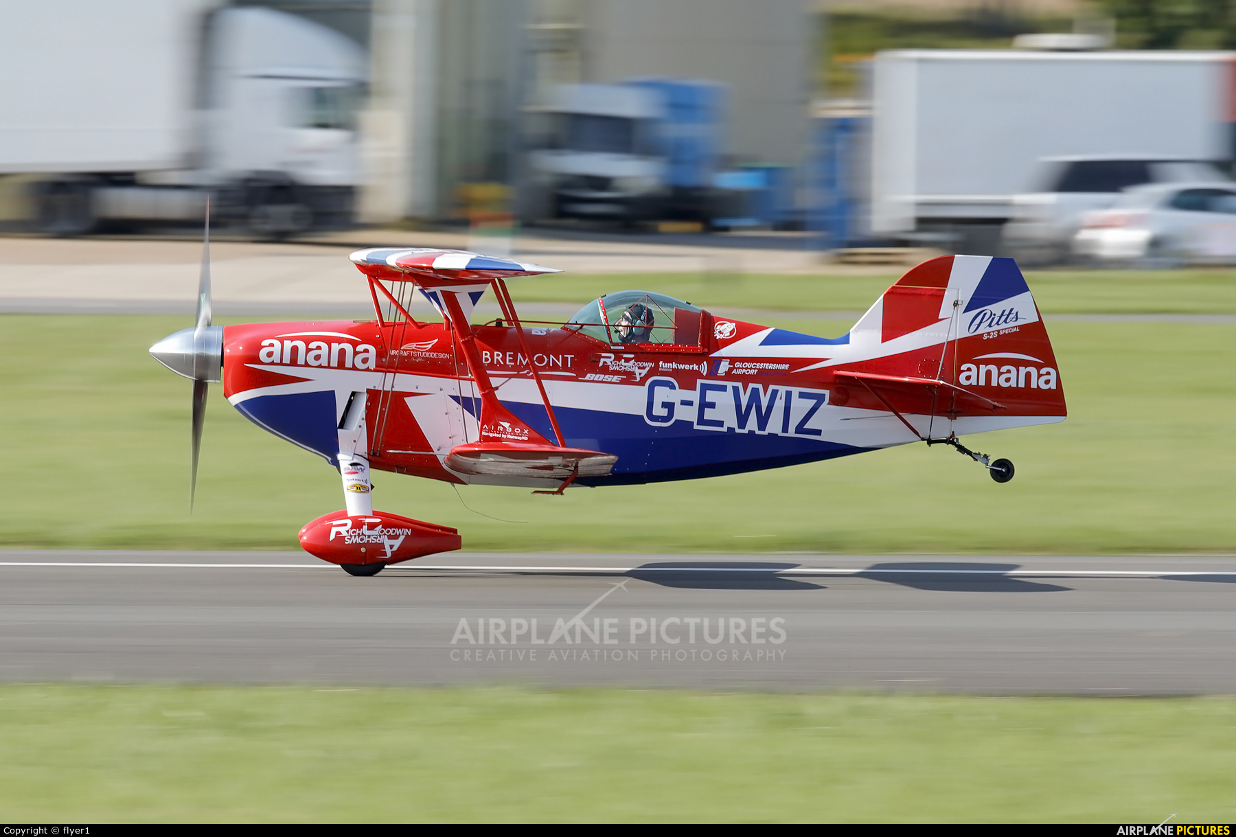 Rich Goodwin Airshows G-EWIZ aircraft at Dunsfold