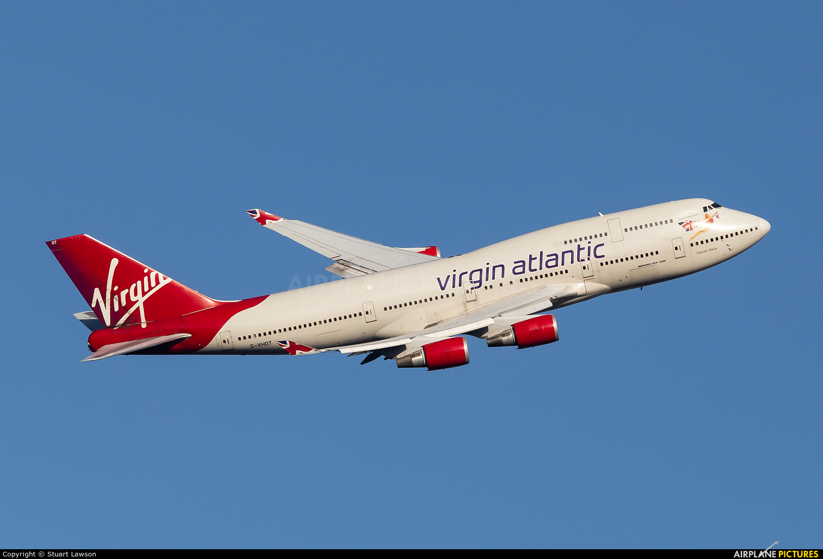 Virgin Atlantic G-VHOT aircraft at London - Heathrow