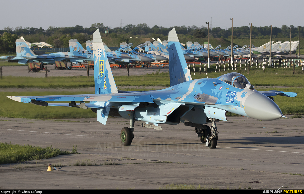 Ukraine - Air Force 59 BLUE aircraft at Mirgorod