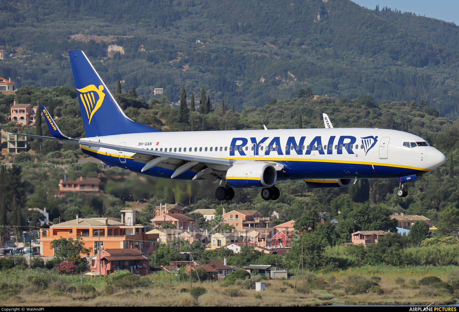 Ryan Air 9H-QAN aircraft at Corfu - Ioannis Kapodistrias