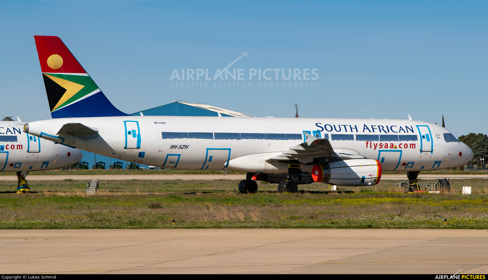South African Airways 9H-SZH aircraft at Nimes-Garons