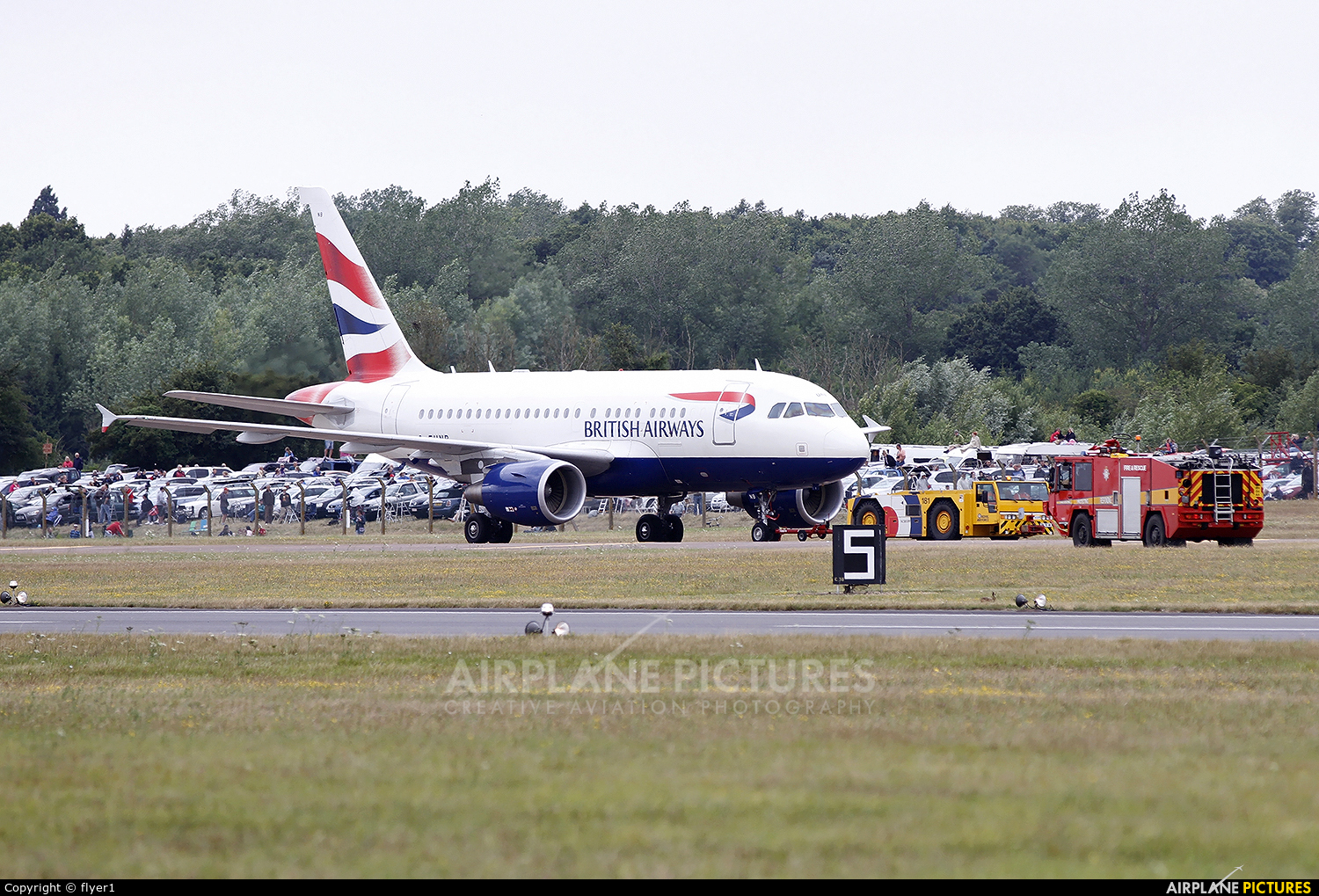 British Airways G-EUNB aircraft at Fairford