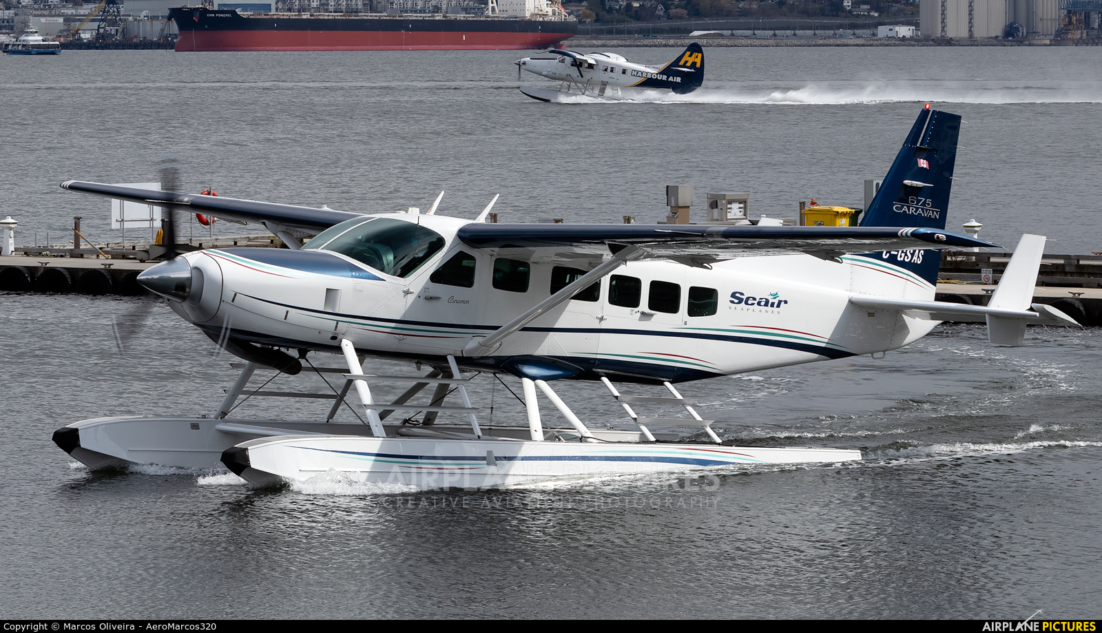 Seair Seaplanes C-GSAS aircraft at Vancouver Coal Harbour, BC