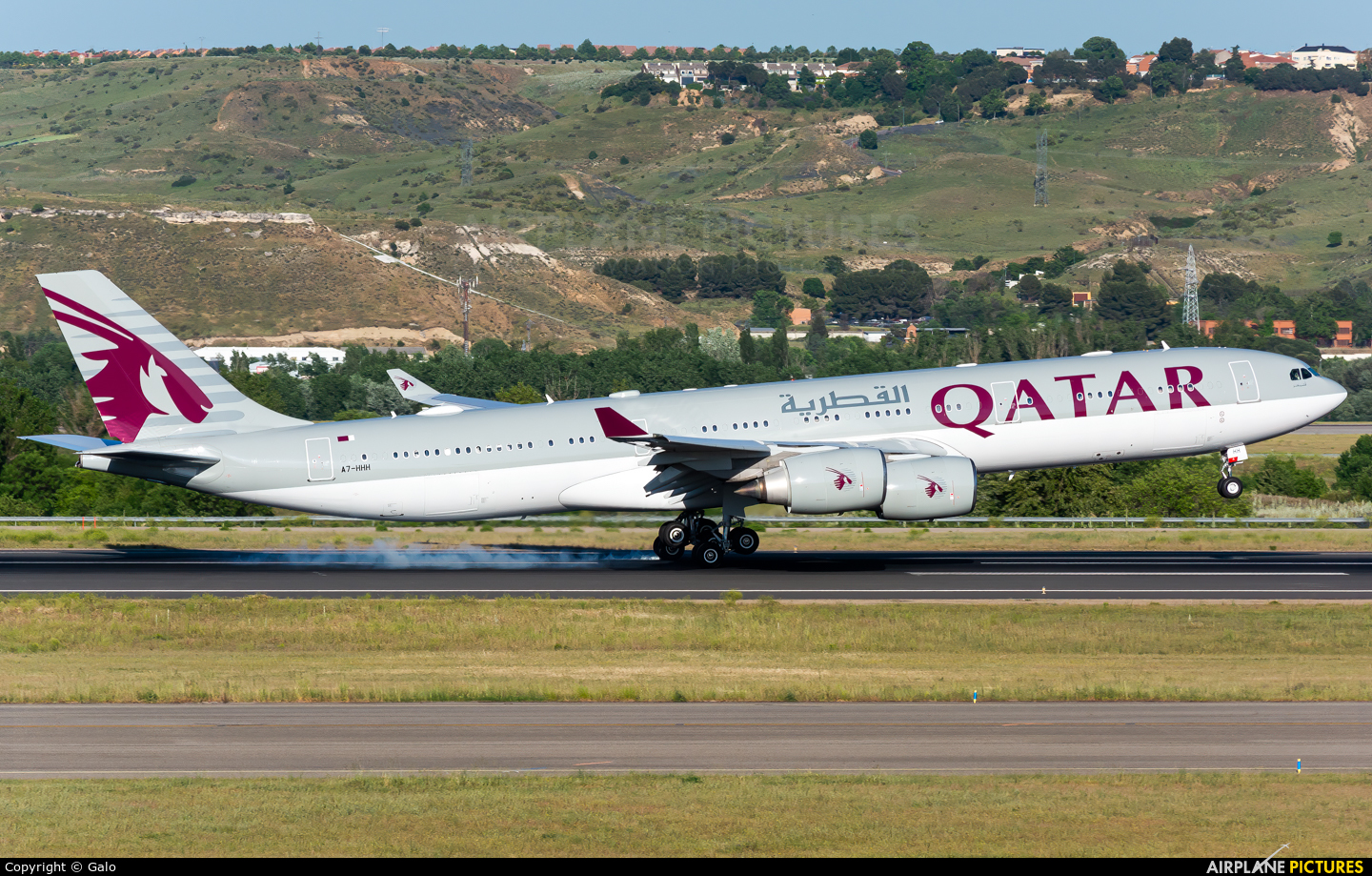 Qatar Amiri Flight A7-HHH aircraft at Madrid - Barajas
