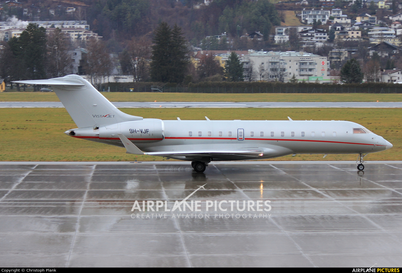 Vistajet 9H-VJF aircraft at Innsbruck