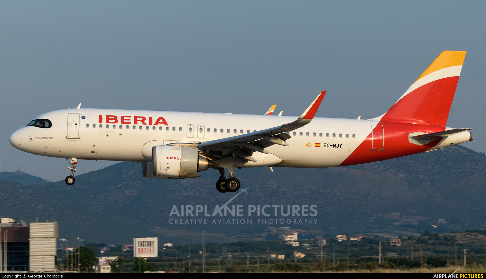 Iberia EC-NJY aircraft at Athens - Eleftherios Venizelos
