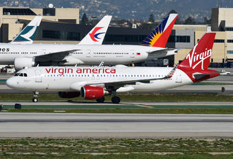 N285VA - Virgin America Airbus A320
