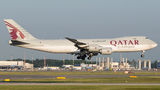 Qatar Boeing 747-8F visited Milan