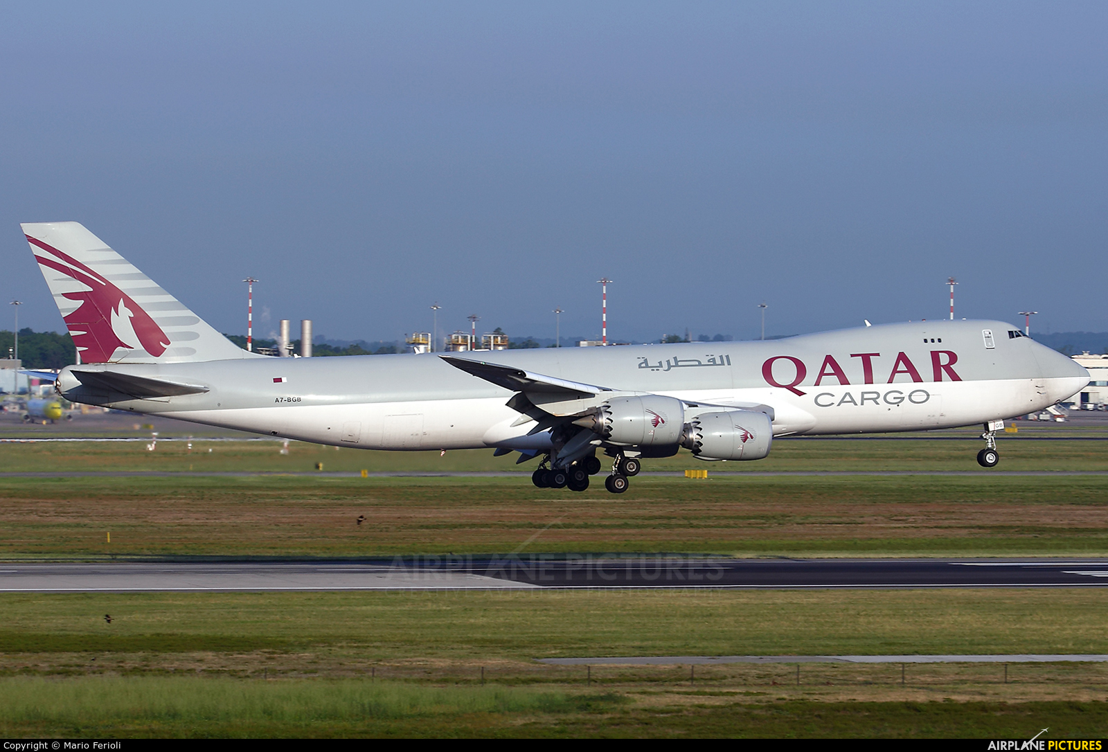 Qatar Airways Cargo A7-BGB aircraft at Milan - Malpensa