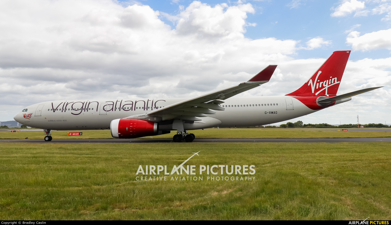 Virgin Atlantic G-VWAG aircraft at Liverpool