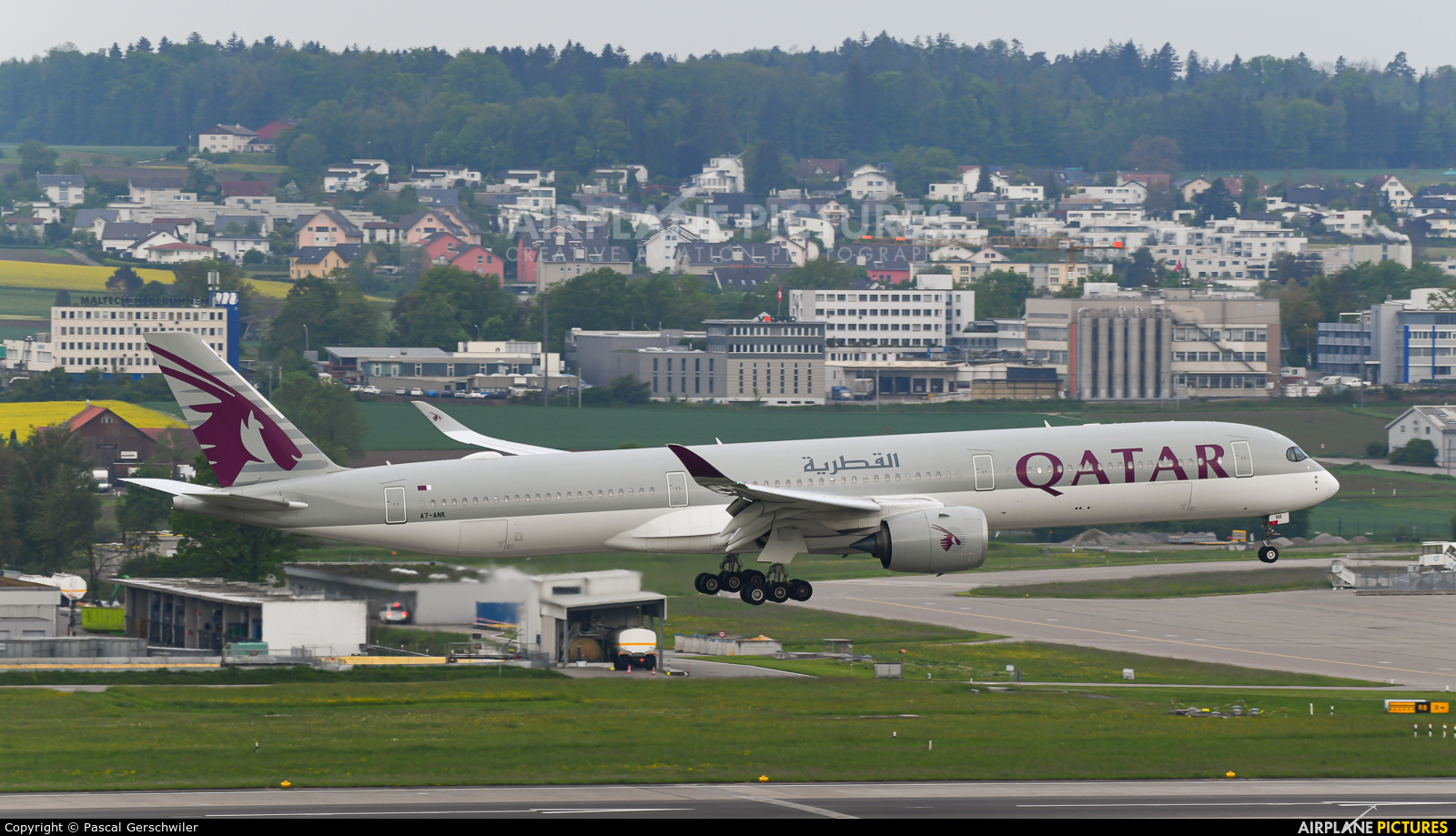 Qatar Airways A7-ANK aircraft at Zurich