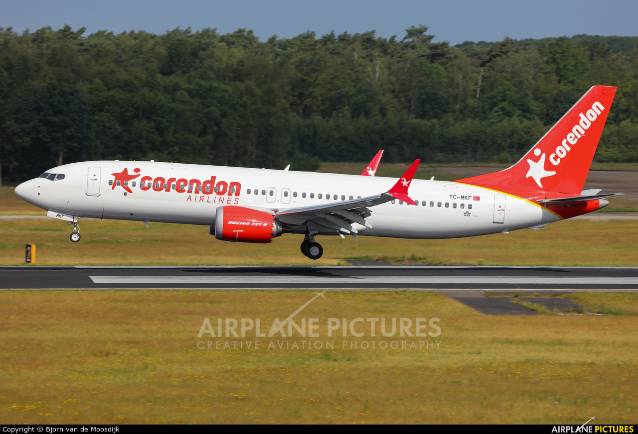 Corendon Airlines TC-MKF aircraft at Eindhoven