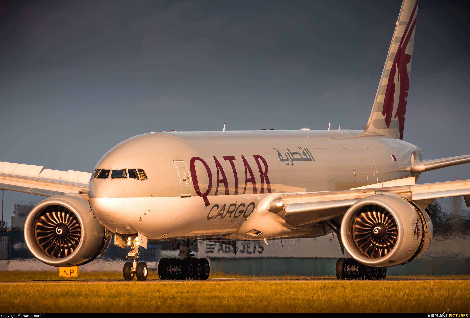 Qatar Airways Cargo A7-BFL aircraft at Prague - Václav Havel