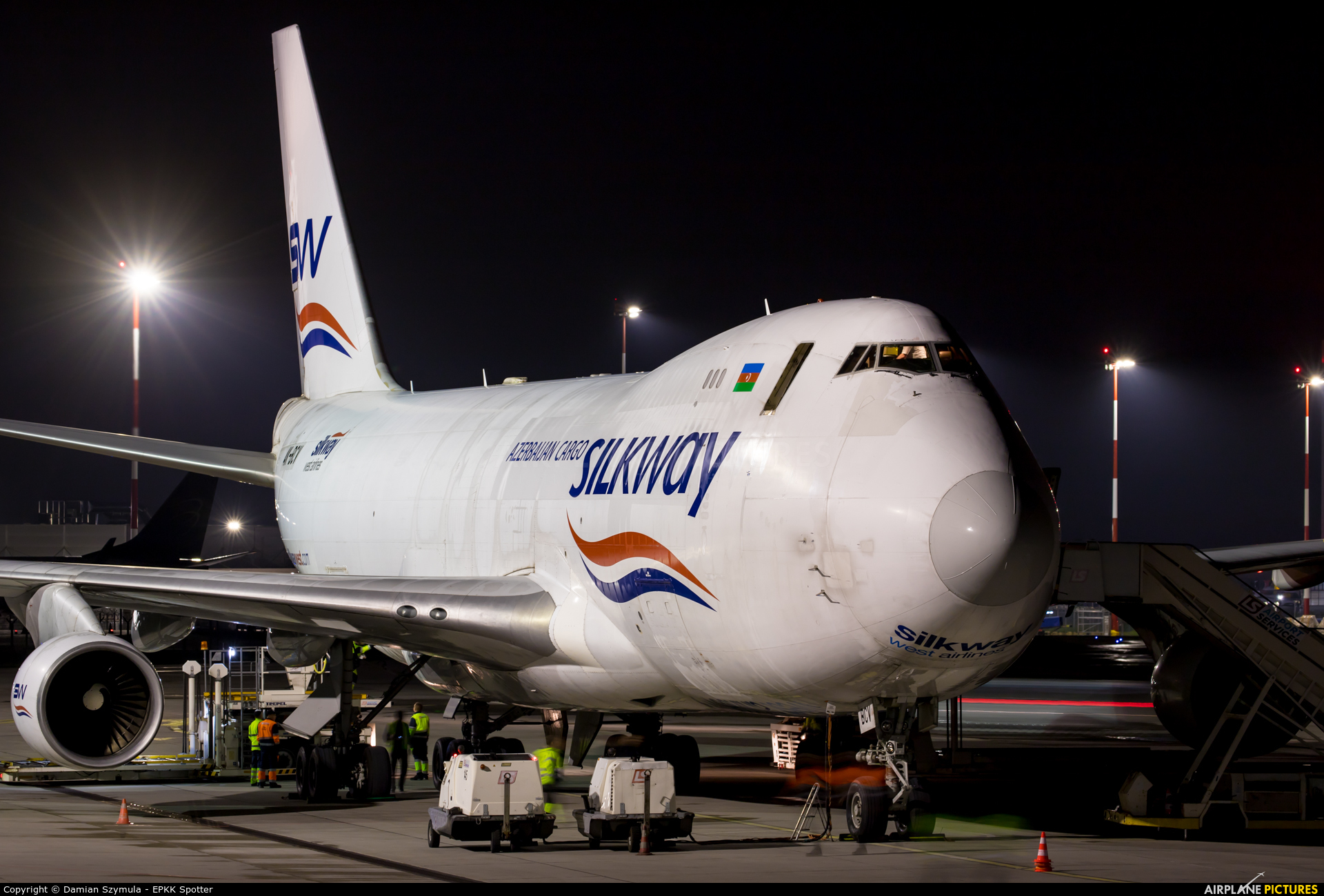 Silk Way West Airlines 4K-BCV aircraft at Katowice - Pyrzowice