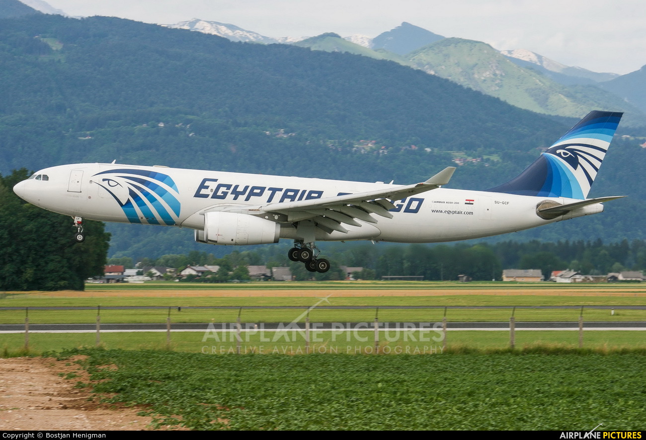 Egyptair Cargo SU-GCF aircraft at Ljubljana - Brnik