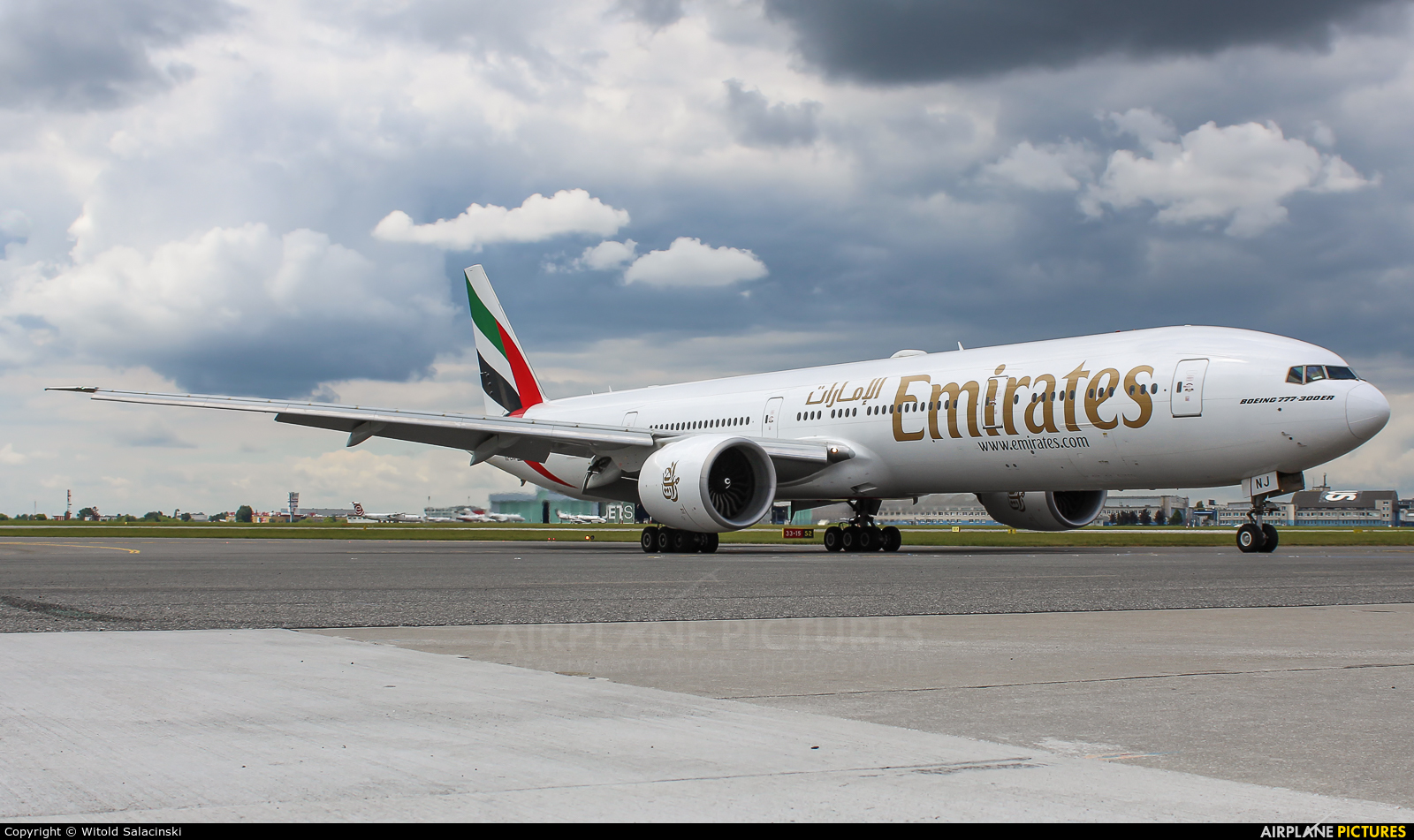 Emirates Airlines A6-ENJ aircraft at Warsaw - Frederic Chopin