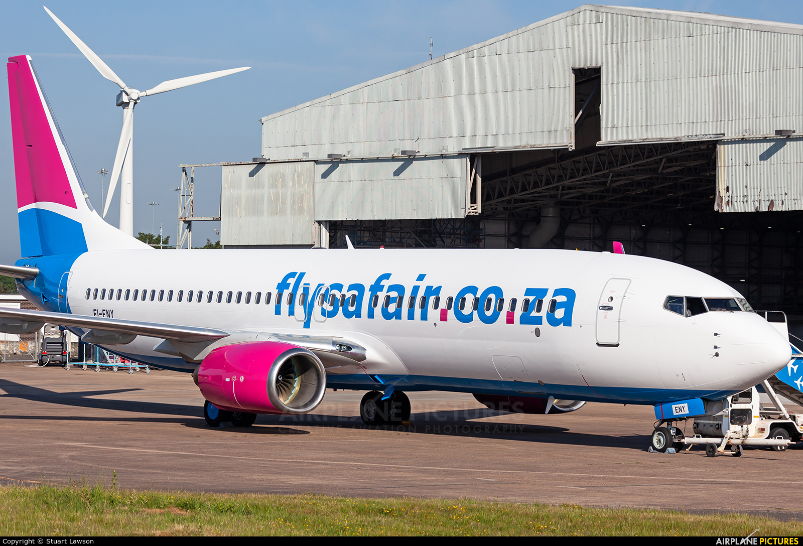 FlySafair EI-ENY aircraft at East Midlands