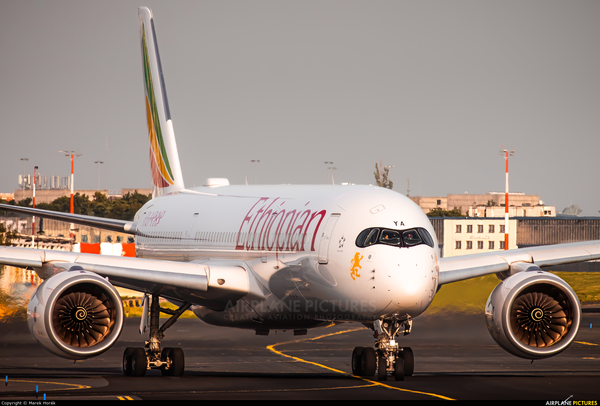 Ethiopian Airlines ET-AYA aircraft at Prague - Václav Havel
