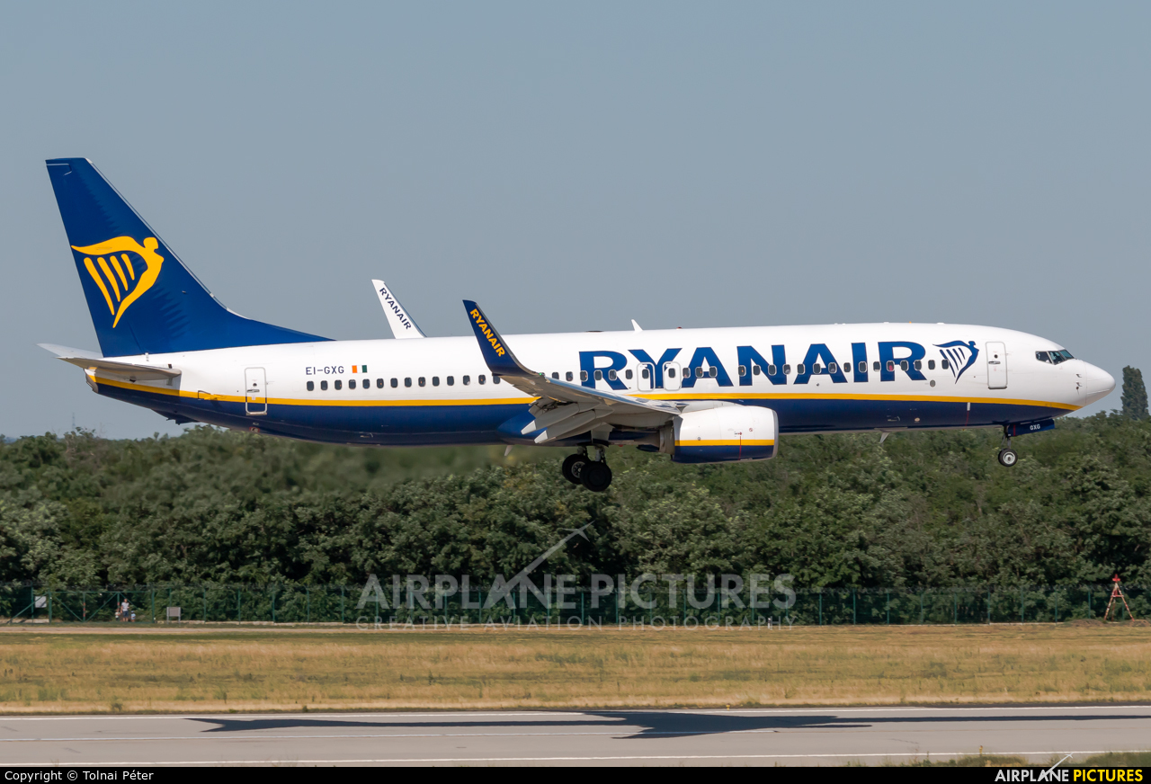 Ryanair EI-GXG aircraft at Budapest Ferenc Liszt International Airport
