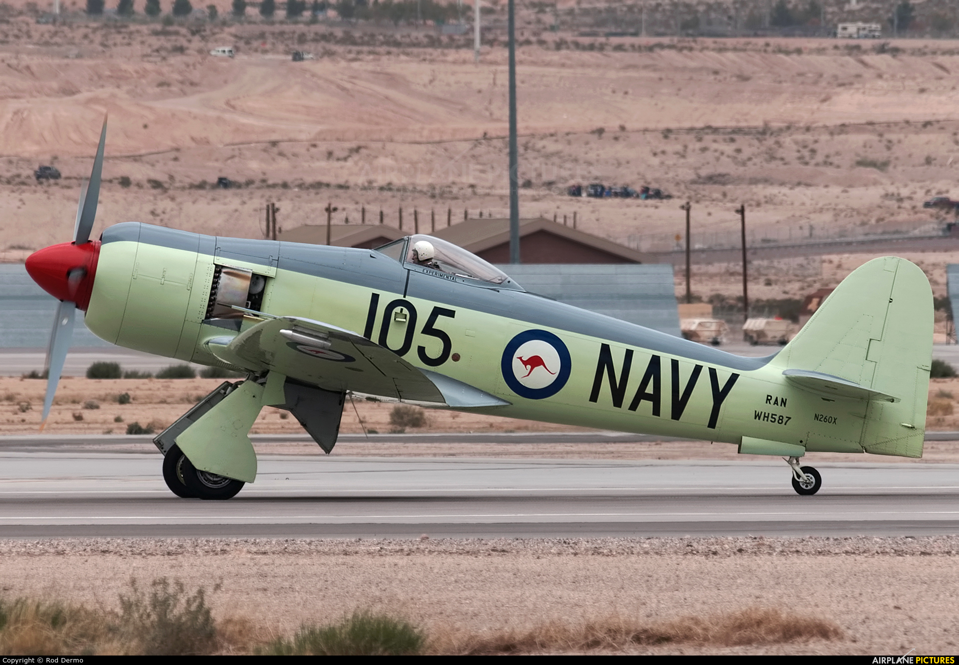 Private N260X aircraft at Nellis AFB