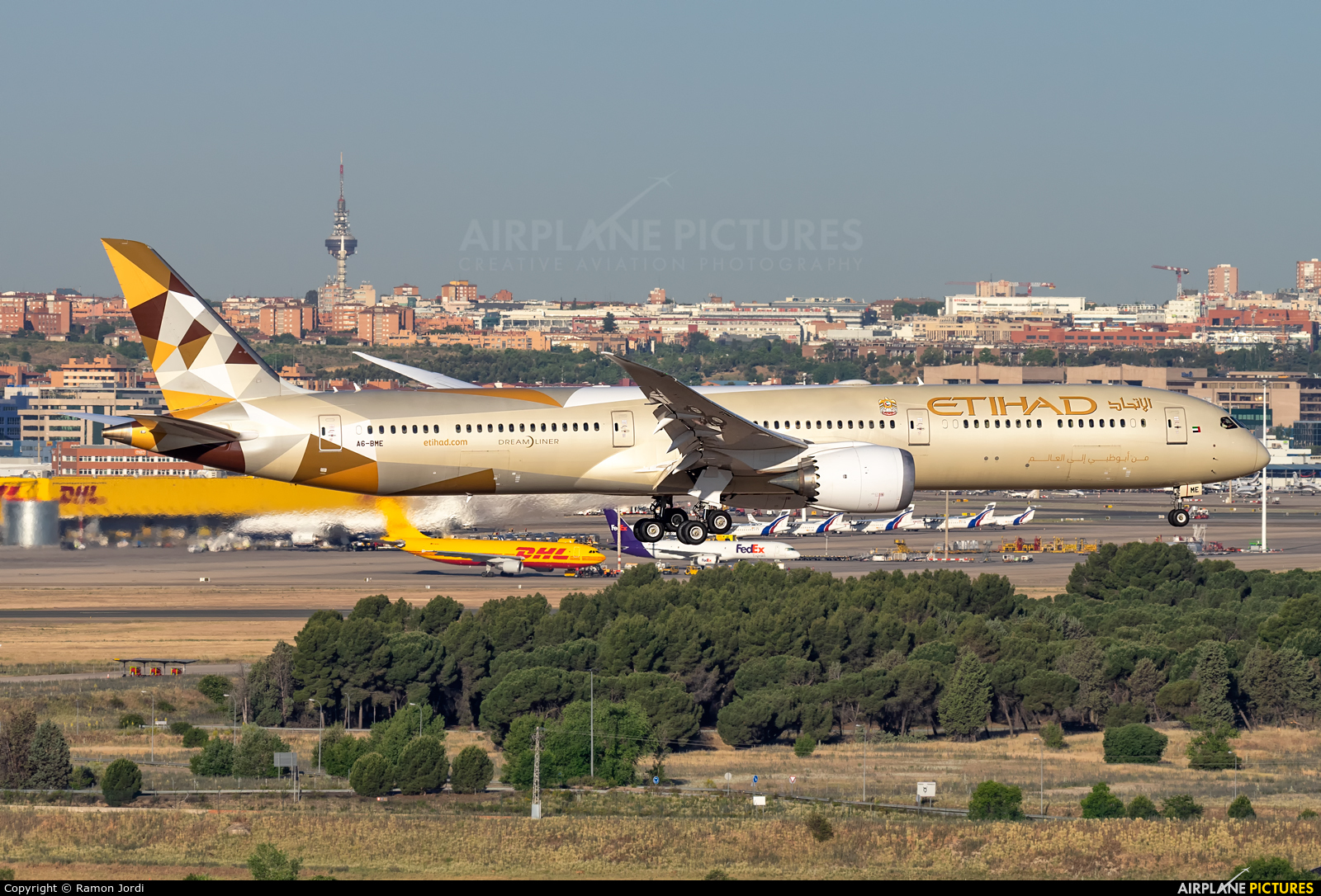 Etihad Airways A6-BME aircraft at Madrid - Barajas