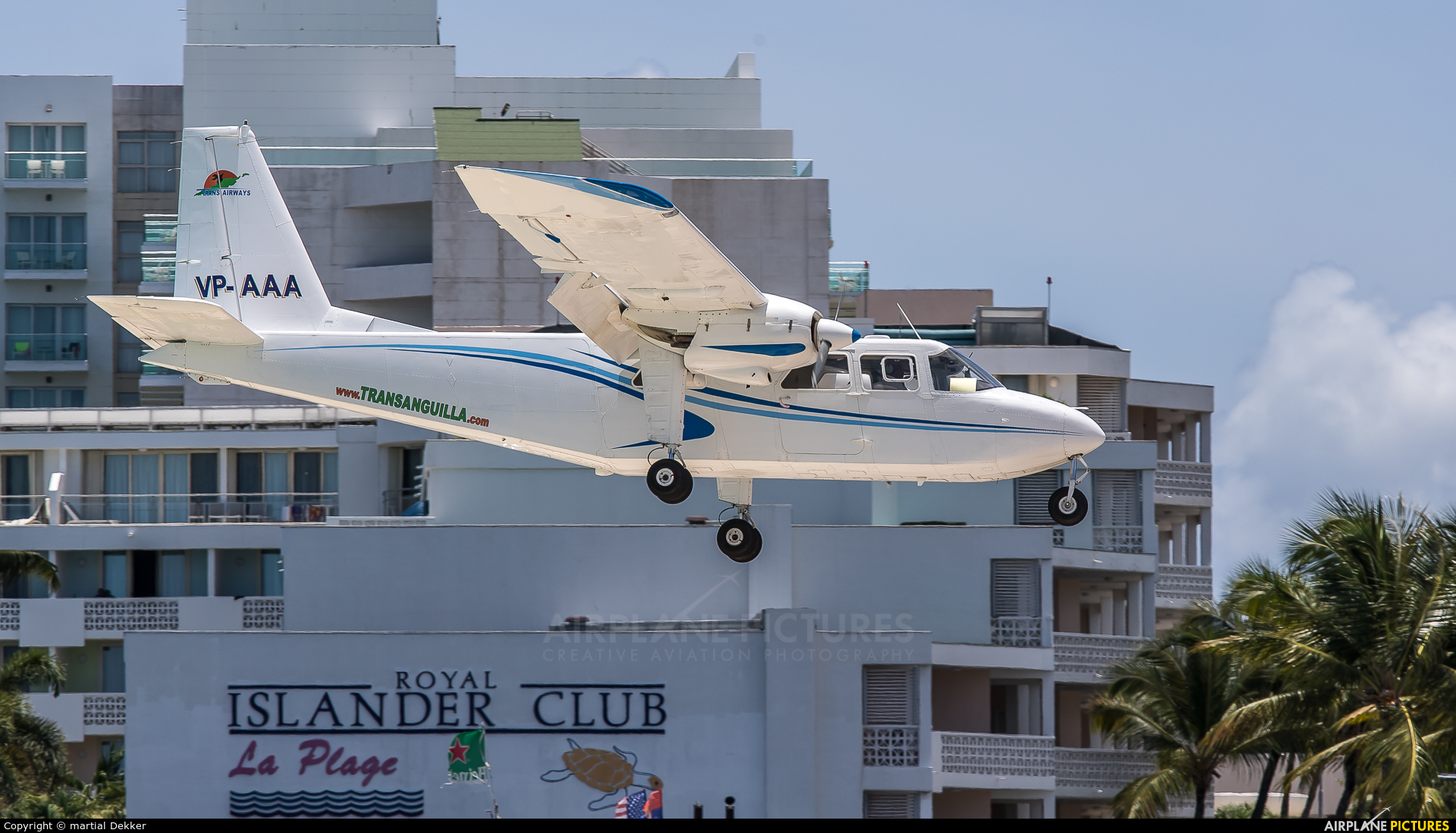 Trans Anguilla Airways VP-AAA aircraft at Sint Maarten - Princess Juliana Intl
