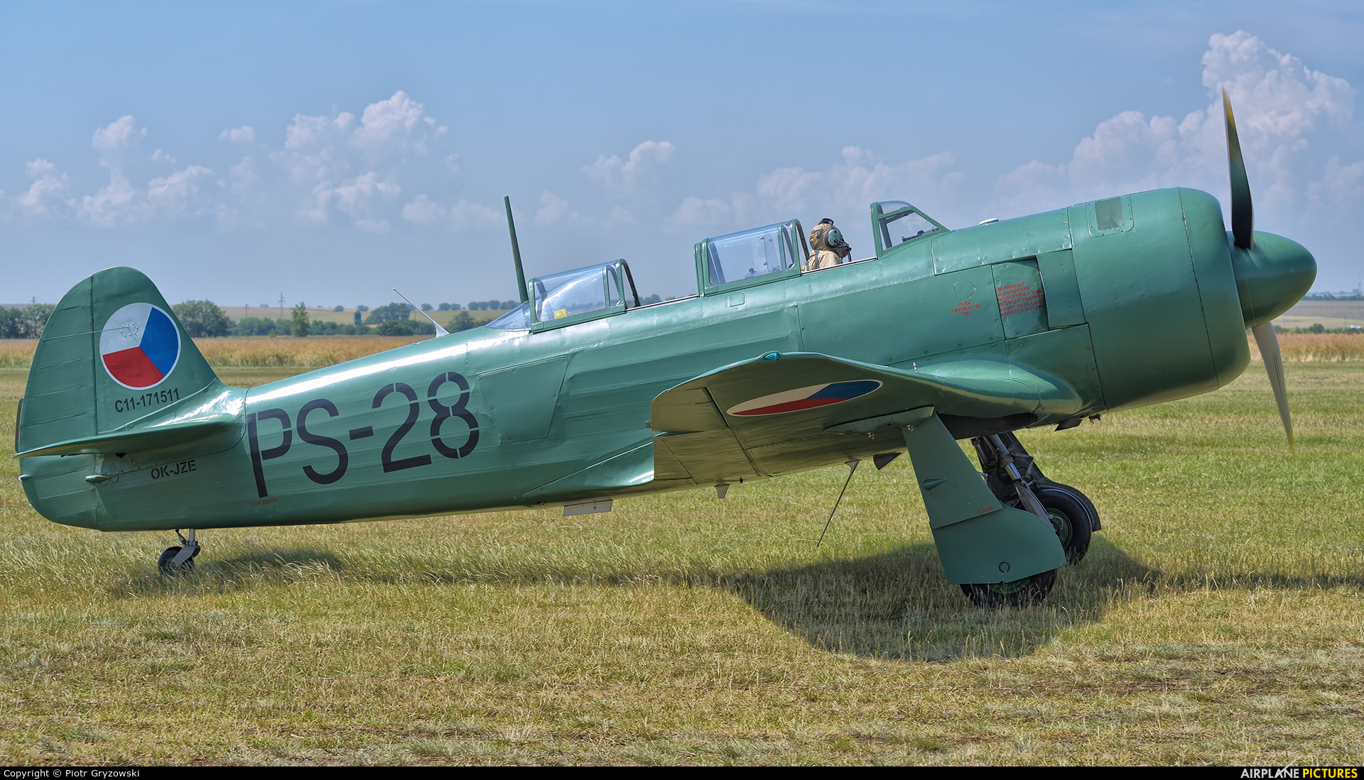 Private OK-JZE aircraft at Roudnice nad Labem